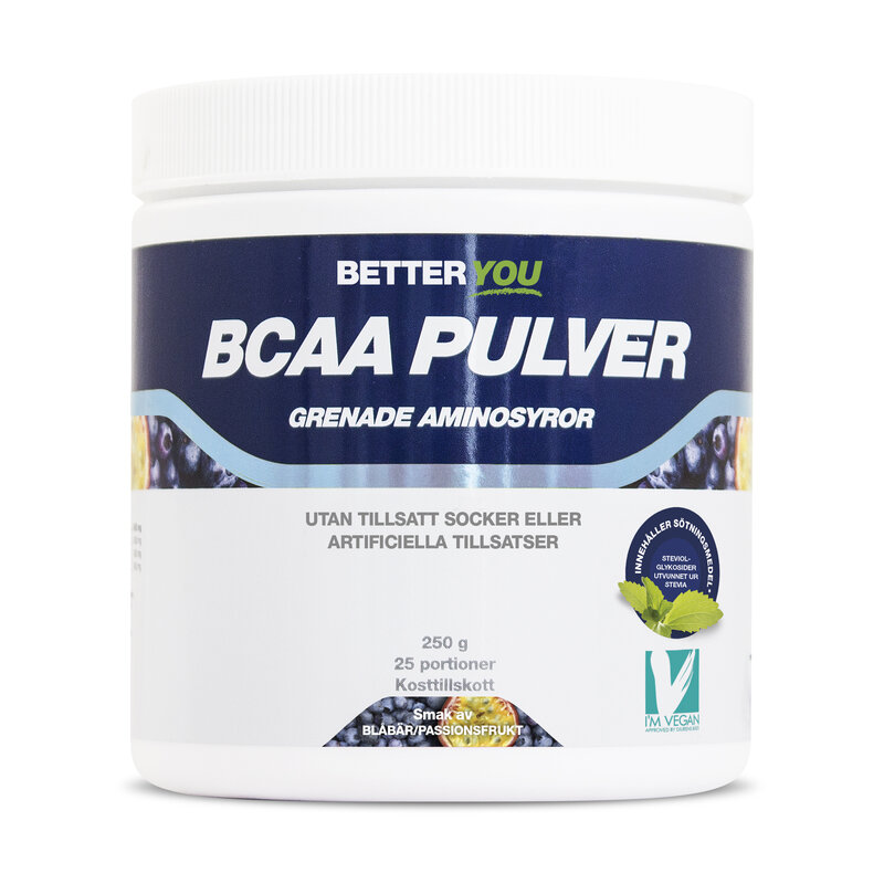 Naturligt BCAA Pulver 250g Passion/Blåbär