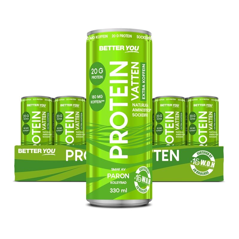 Proteinvatten Koffein Päron 330ml