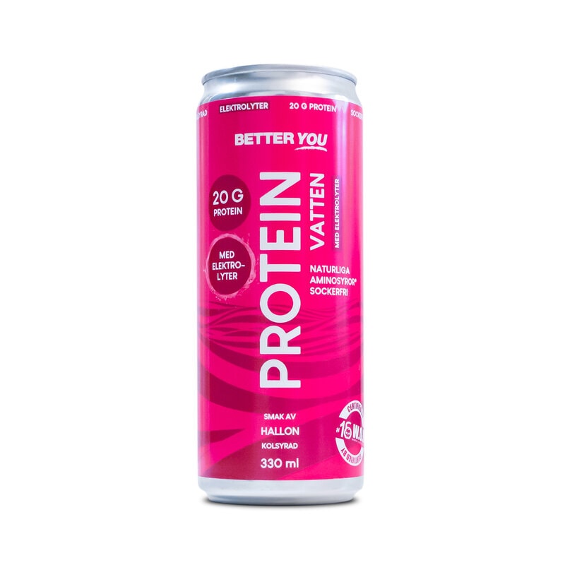 Proteinvatten 330ml Elektrolyter Hallon