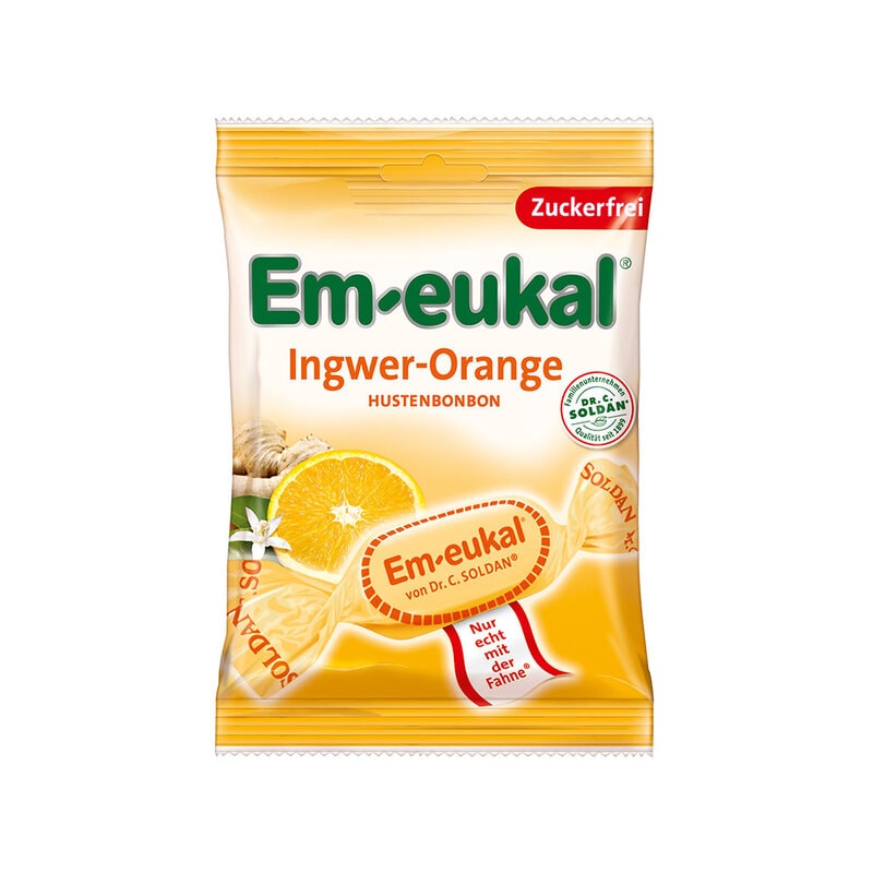 Ingefära-Apelsin Halstabletter 75g sockerfri