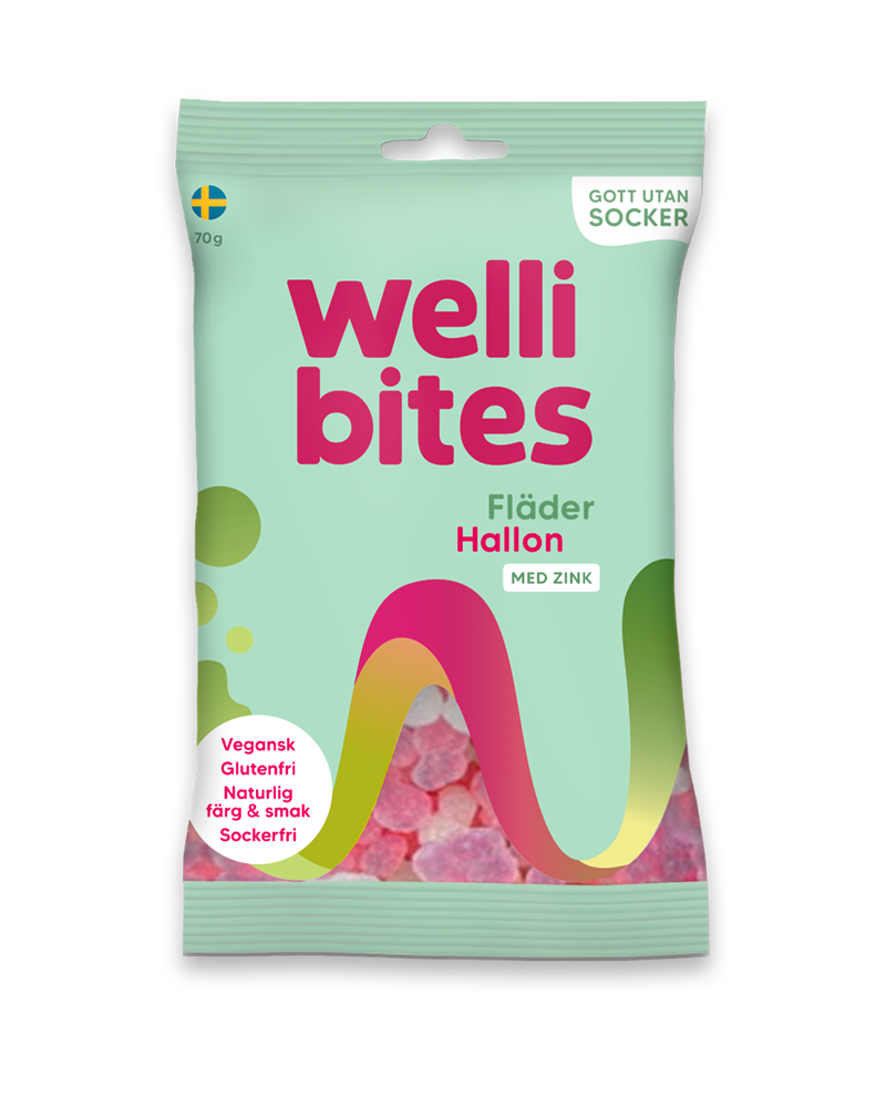Wellibites Fläder&Hallon 70g