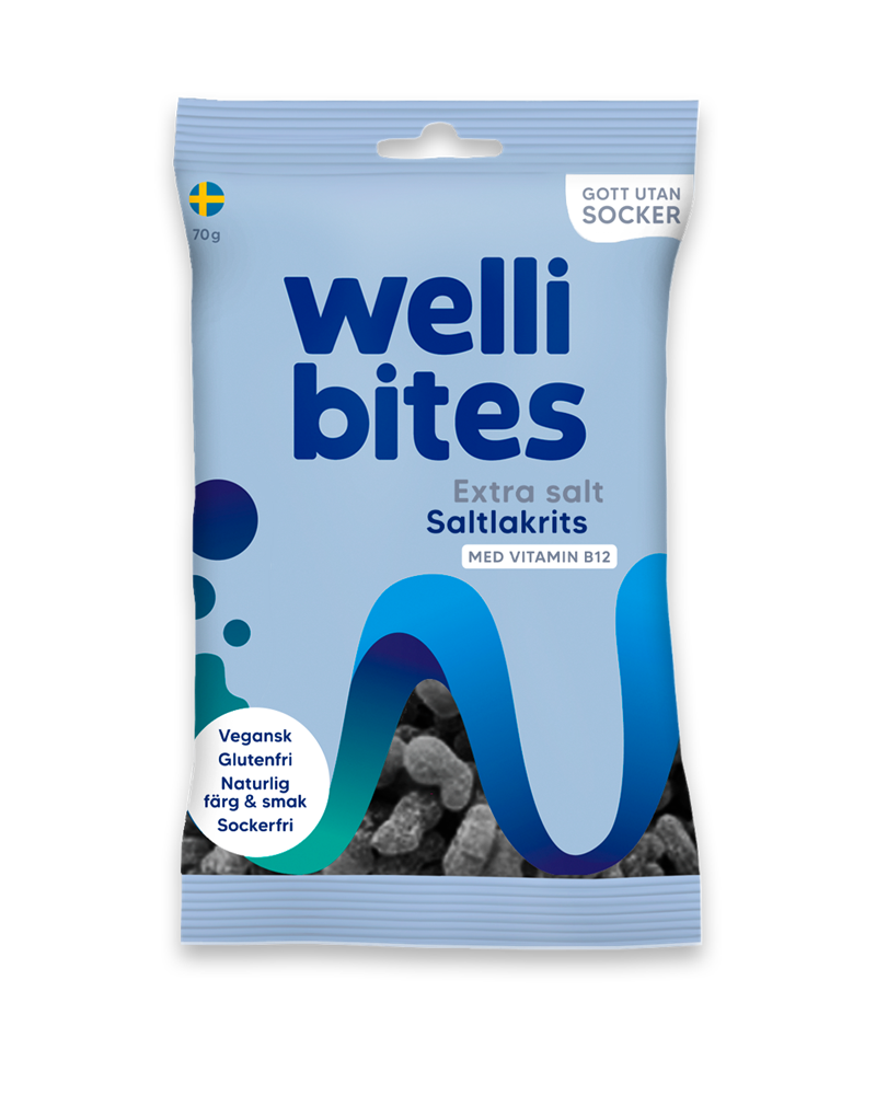 Wellibites Extra salt saltlakrits 70g
