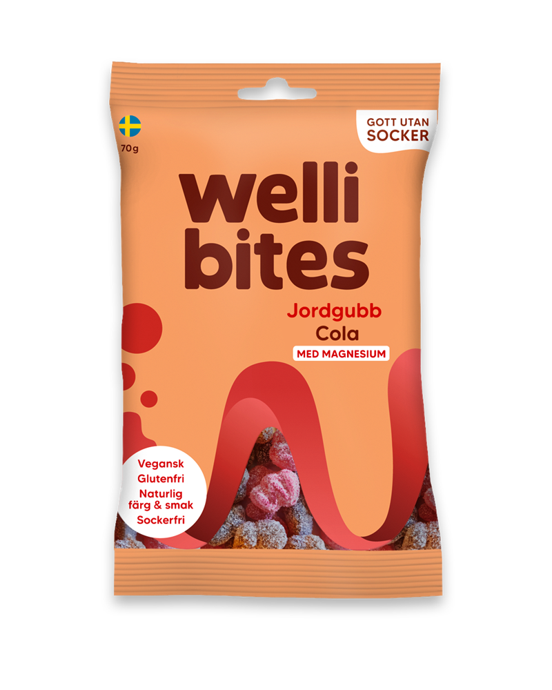 Wellibites Jordgubb&Cola 70g