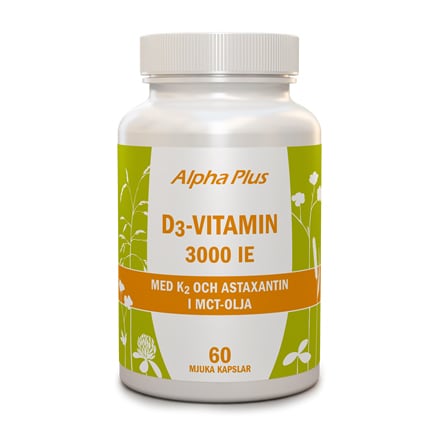 D3-vitamin 3000 IE + K2 180 kapslar