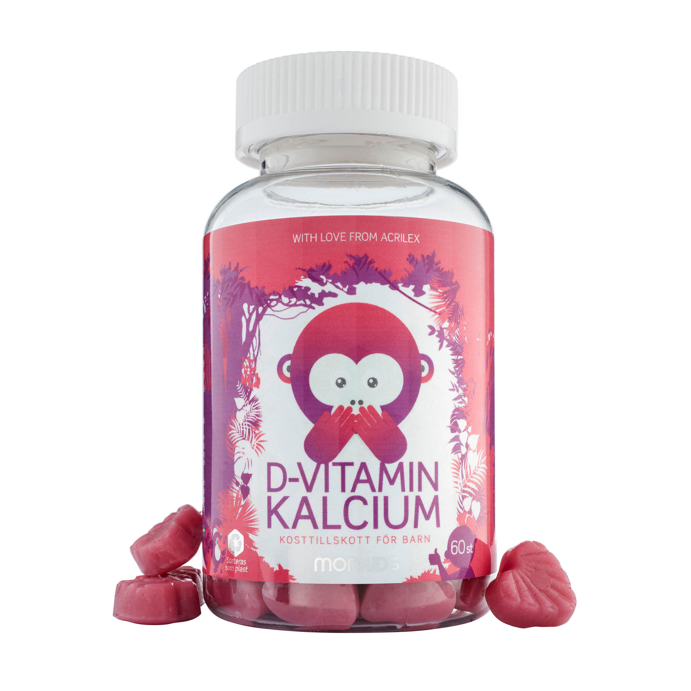 D-vitamin+Kalcium 60 tuggtabletter