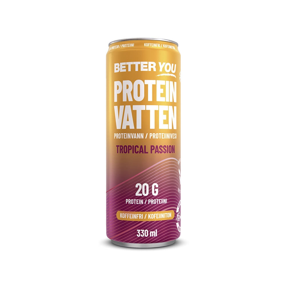 Proteinvatten Tropical Passion Koffeinfri 330ml