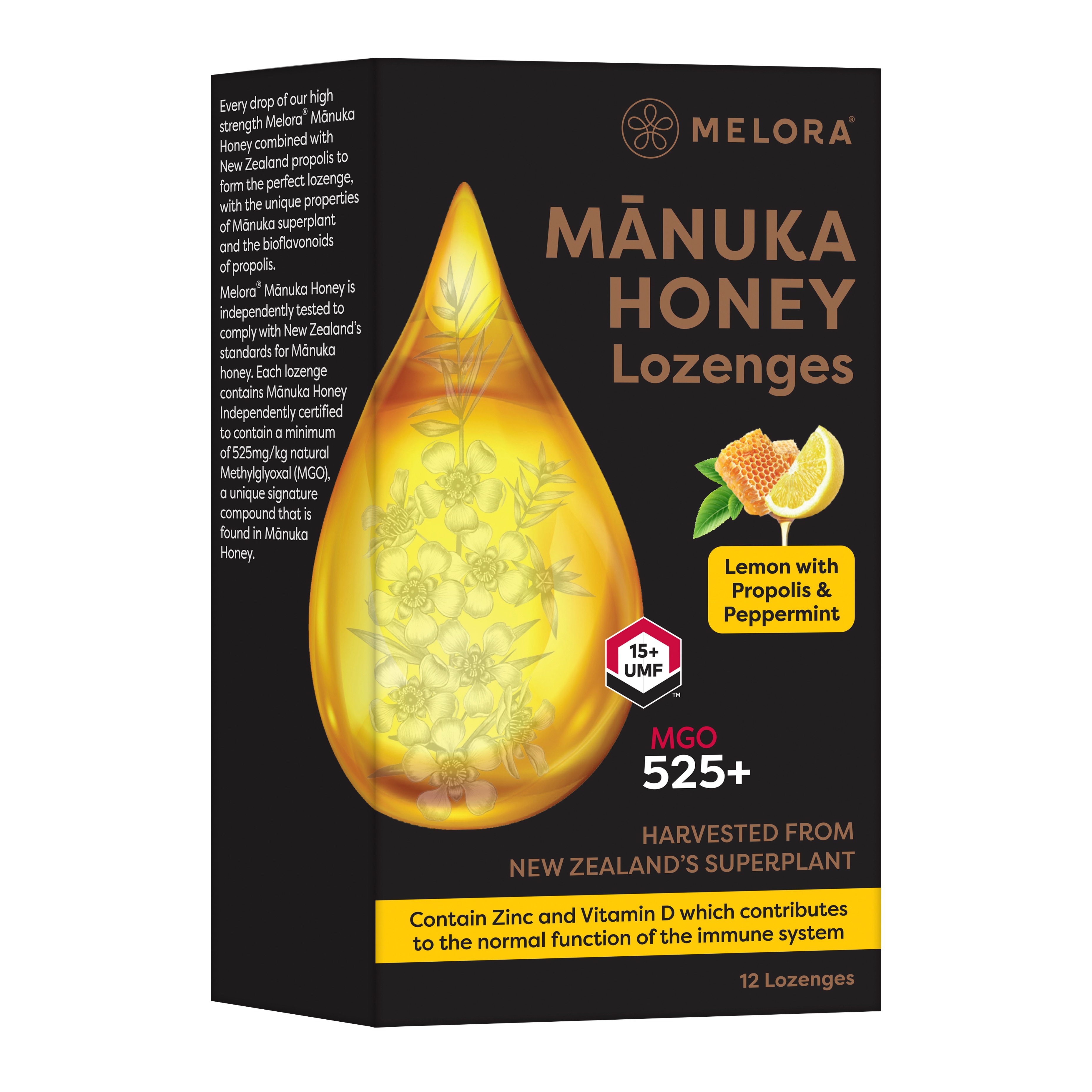 Manuka & Propolis Lozenges Lemon&Peppermint 12st