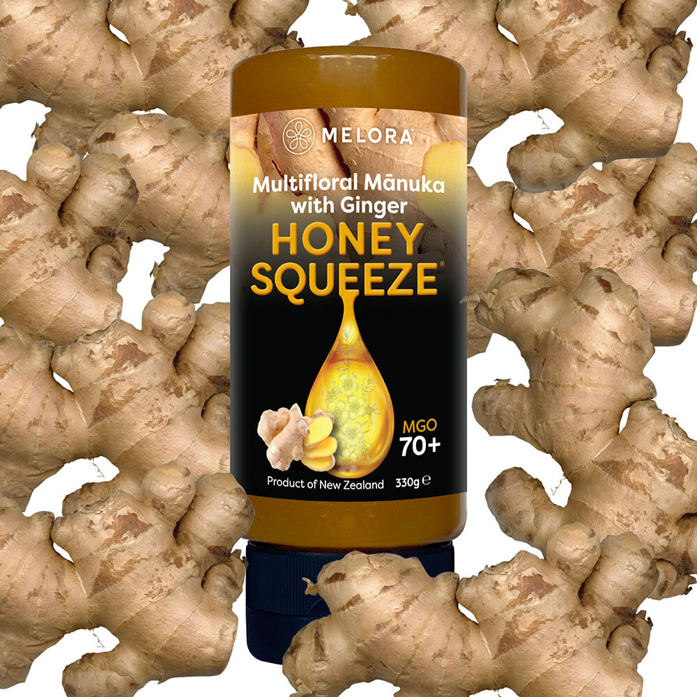 Manuka Honey 70+ MGO Ginger Squeeze 330g 