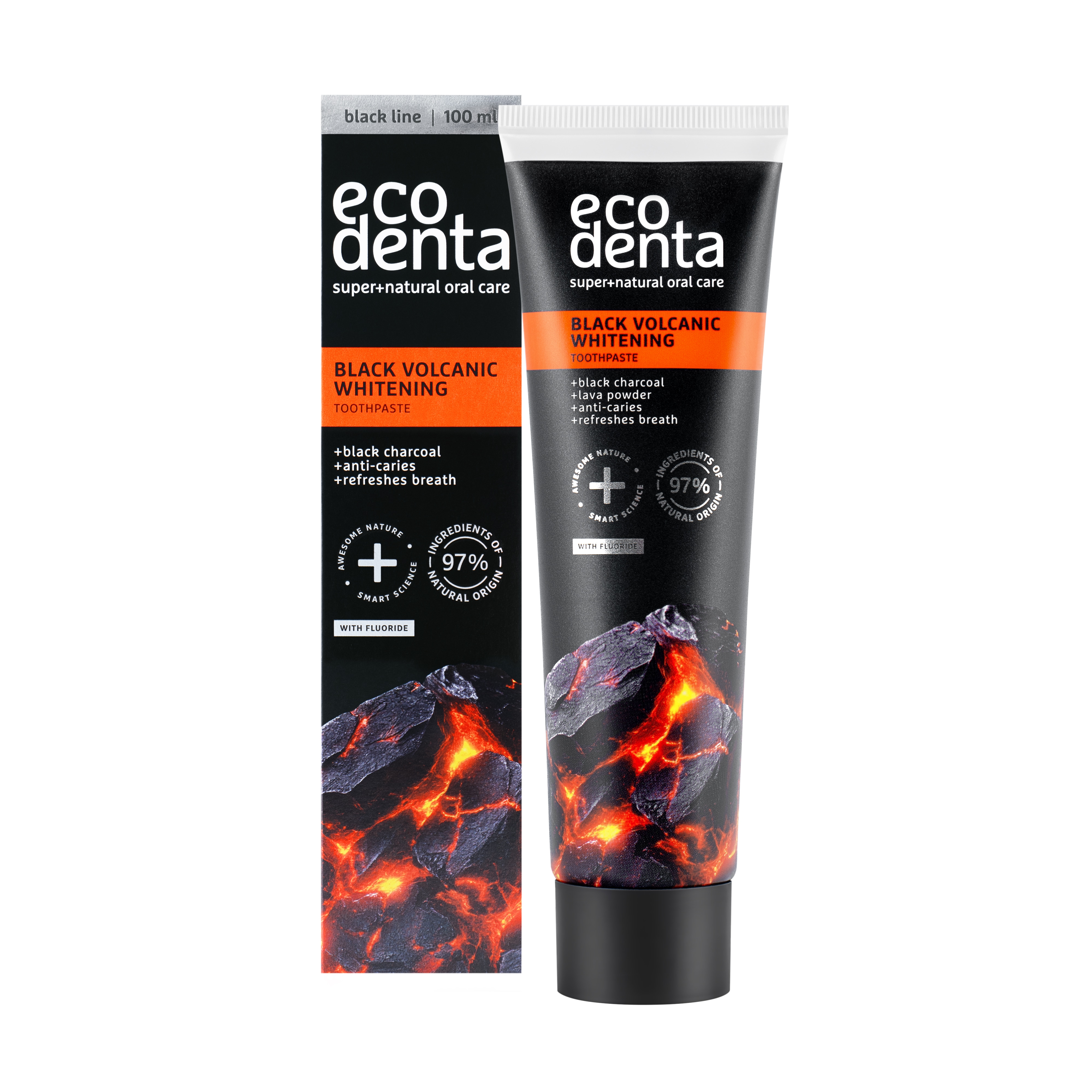 Black Whitening Toothpaste With Volcanic Minerals 100ml