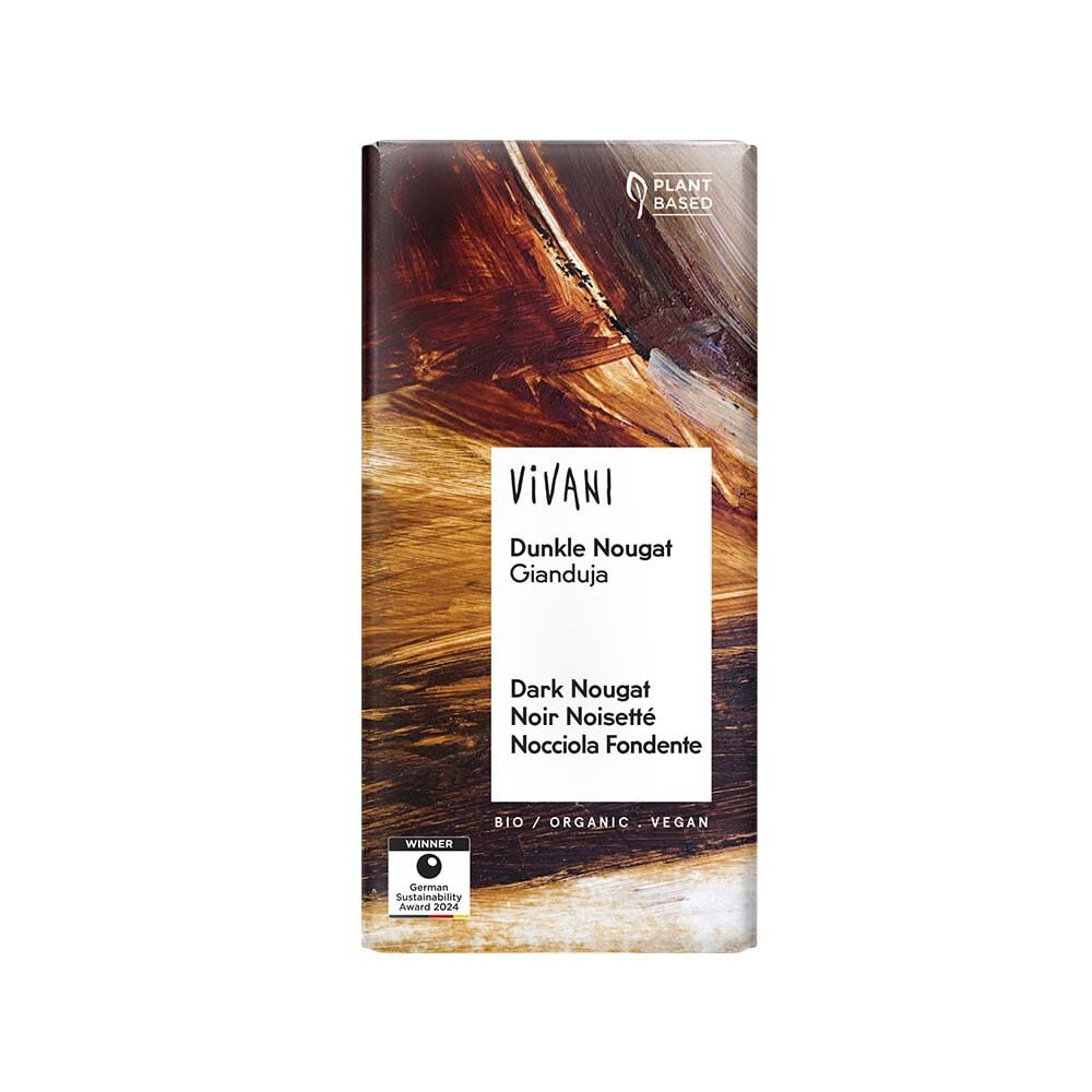 Mörk Vegansk Choklad Nougat 80g