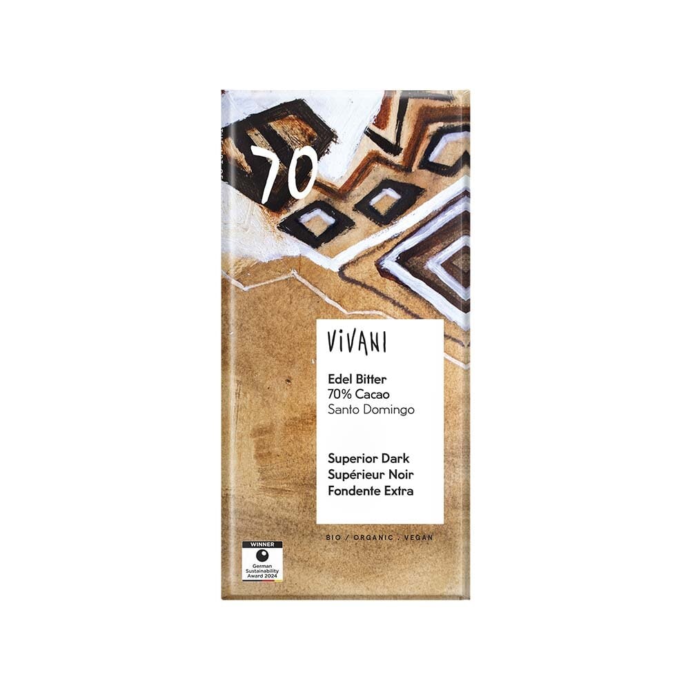 Mörk Vegansk Choklad 70% 80g