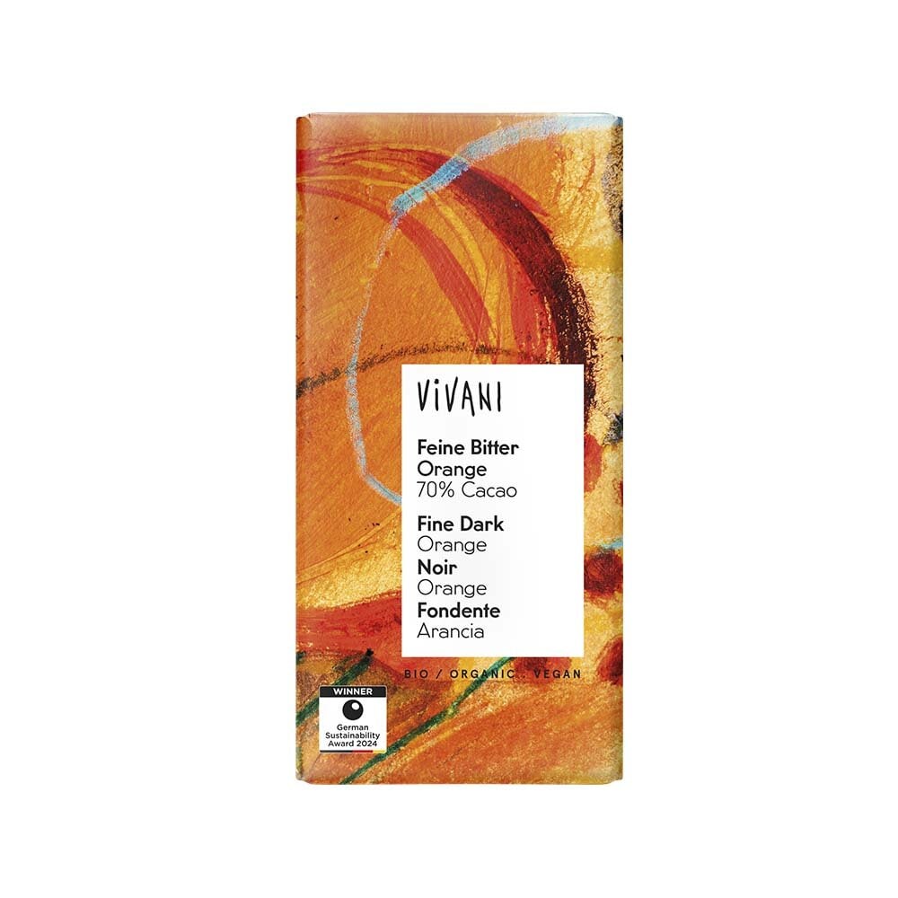 Mörk Vegansk Choklad Apelsin 80g