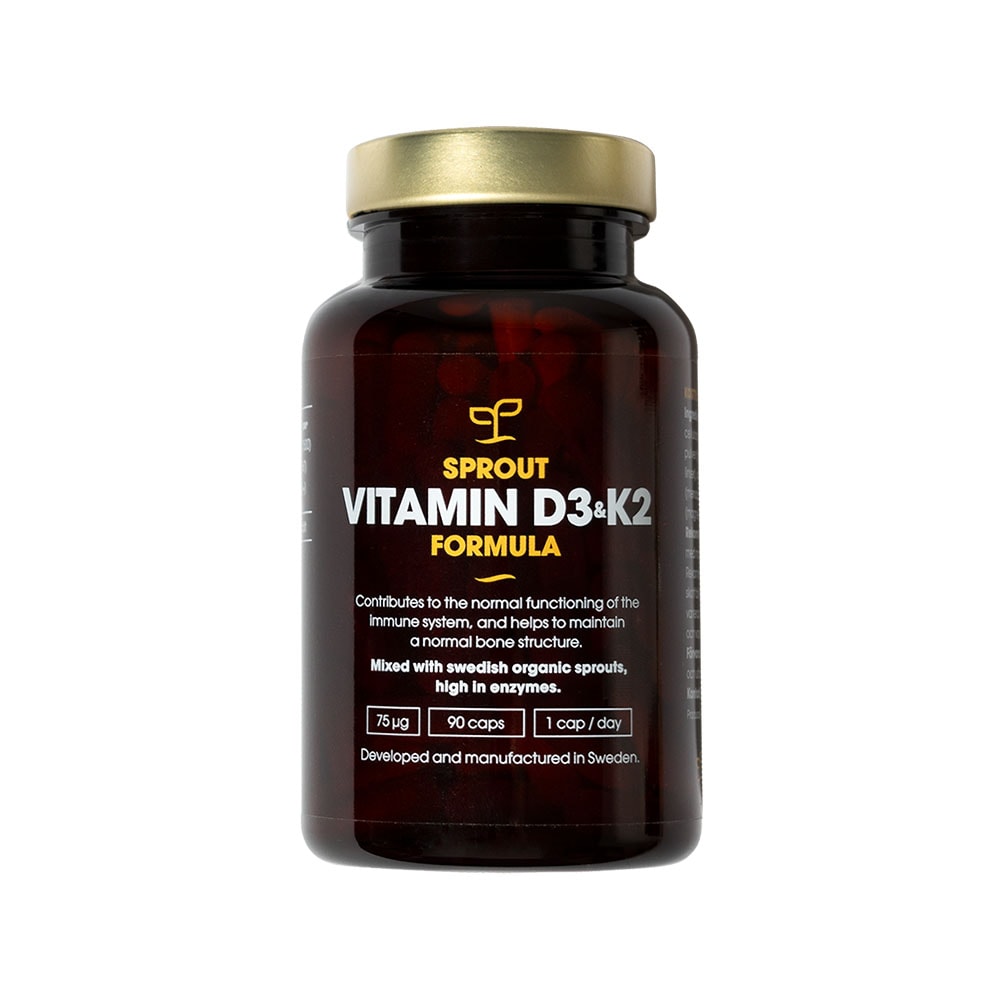 Vitamin D3+K2 Sprout 90 kapslar