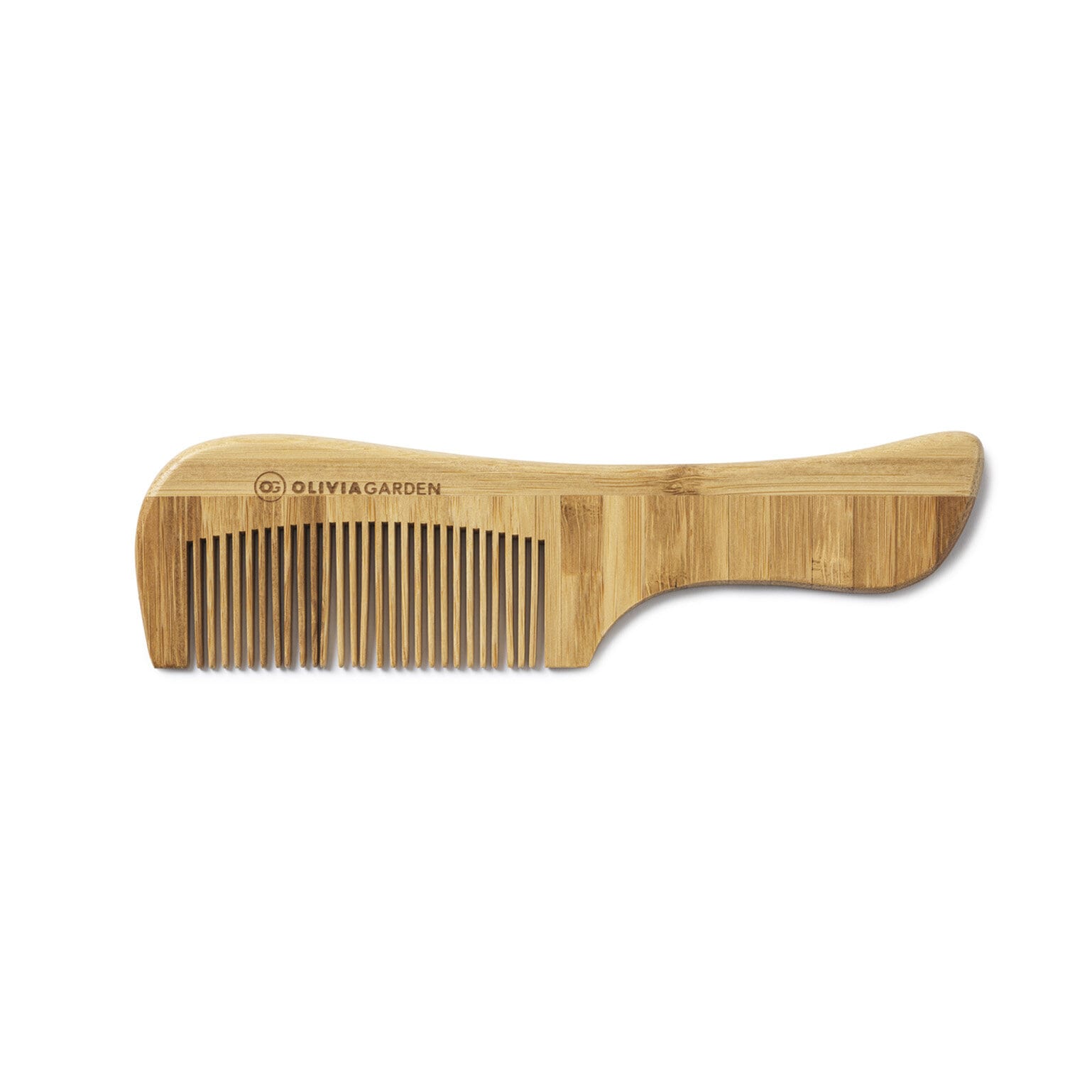 Bamboo Touch Comb 2 fintandad kam med handtag