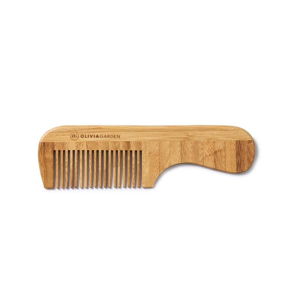 Bamboo Touch Comb 3 grovtandad kam med handtag