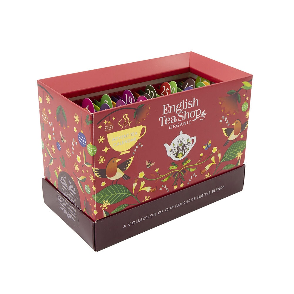 Adventskalender te röd box