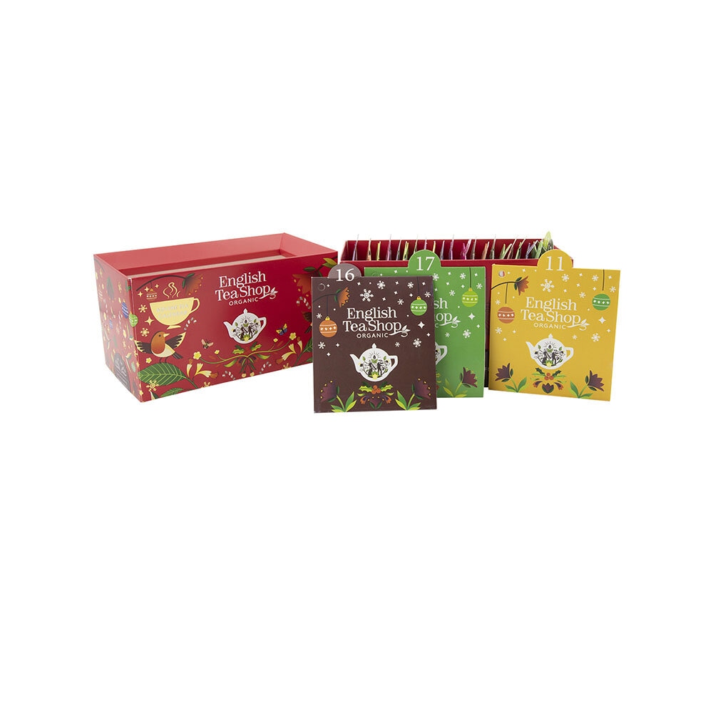 Adventskalender te röd box