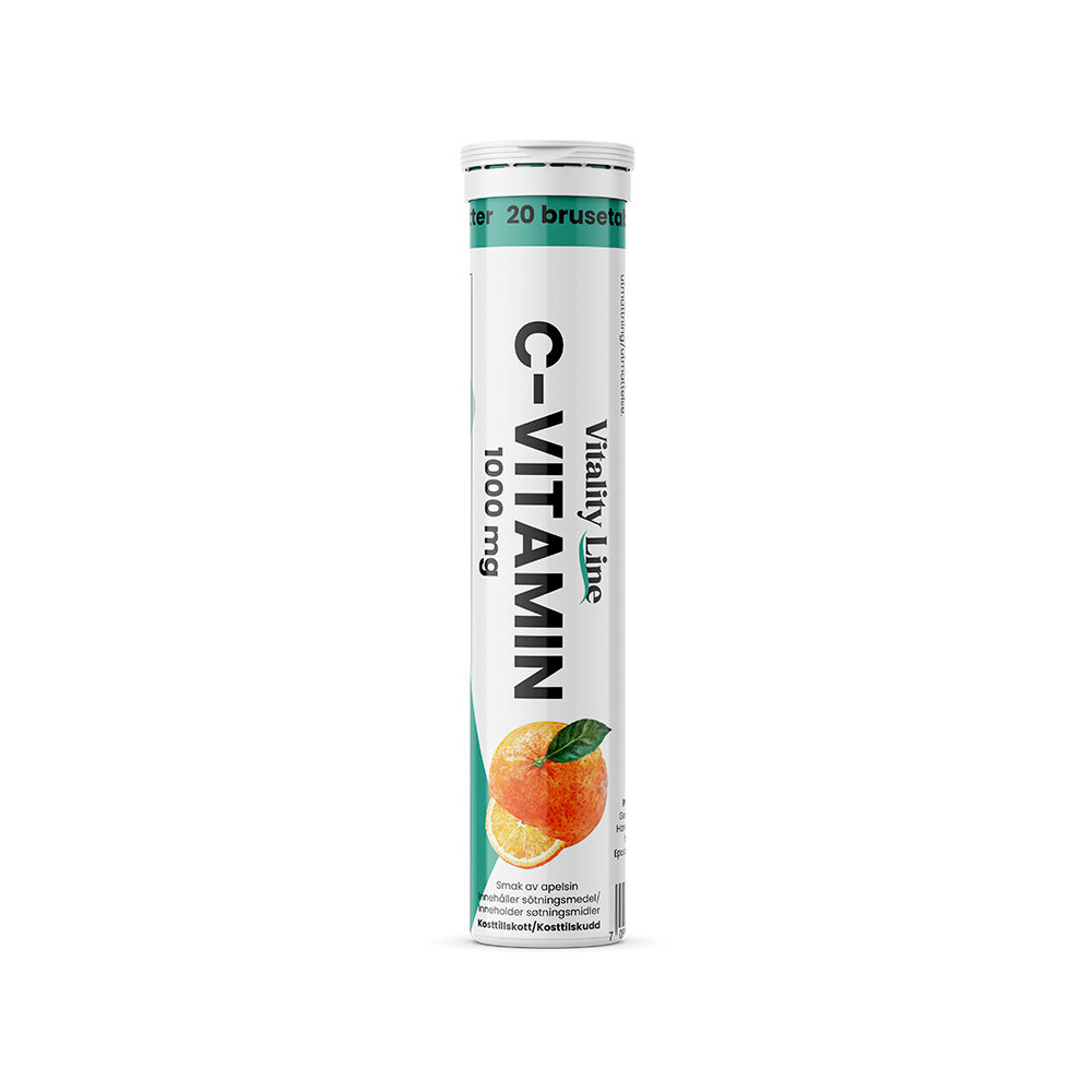 20st Köp C-vitamin 1000mg apelsin 20st brustabletter från Vitality Line ...
