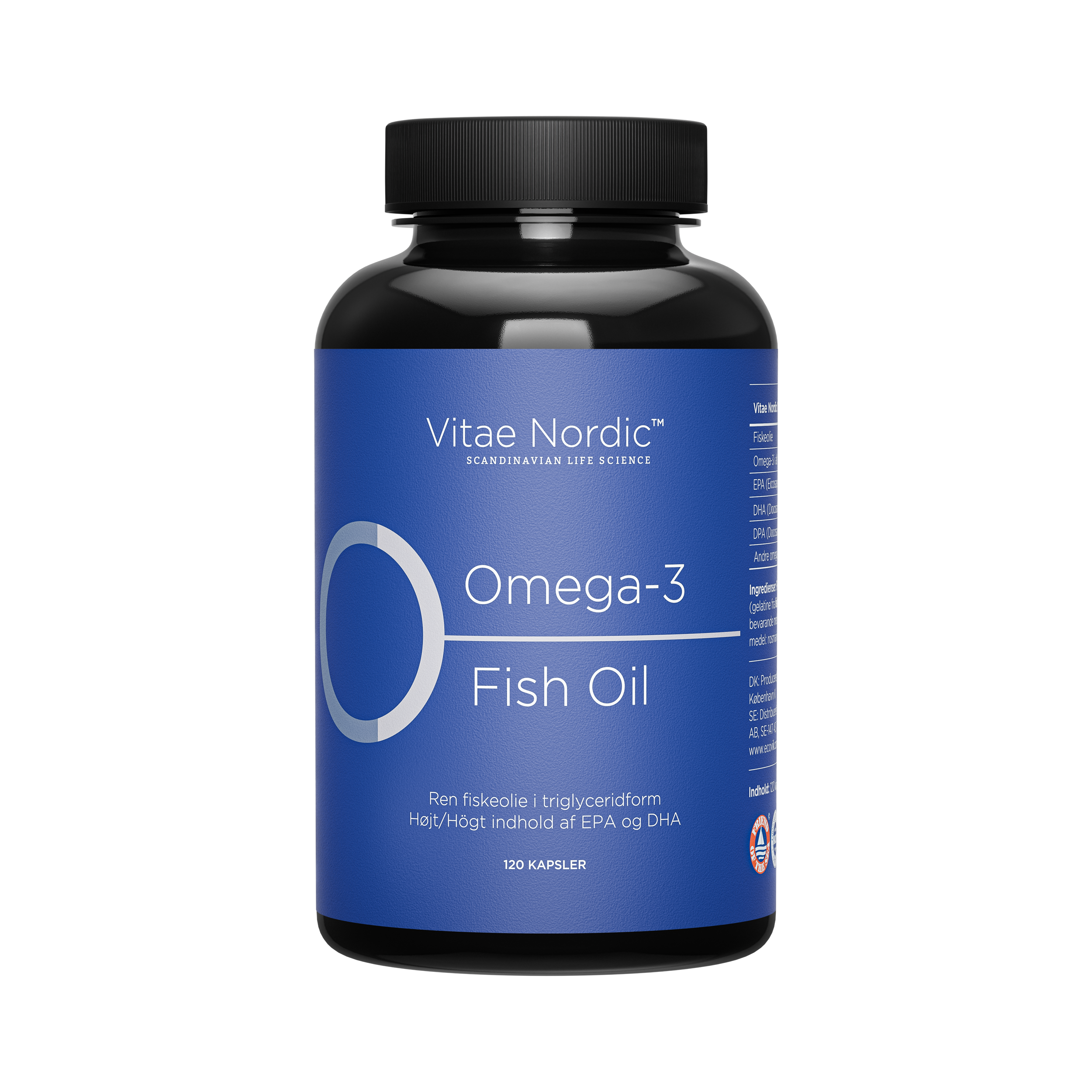 burk med omega-3 fiskolja från vitae nordic
