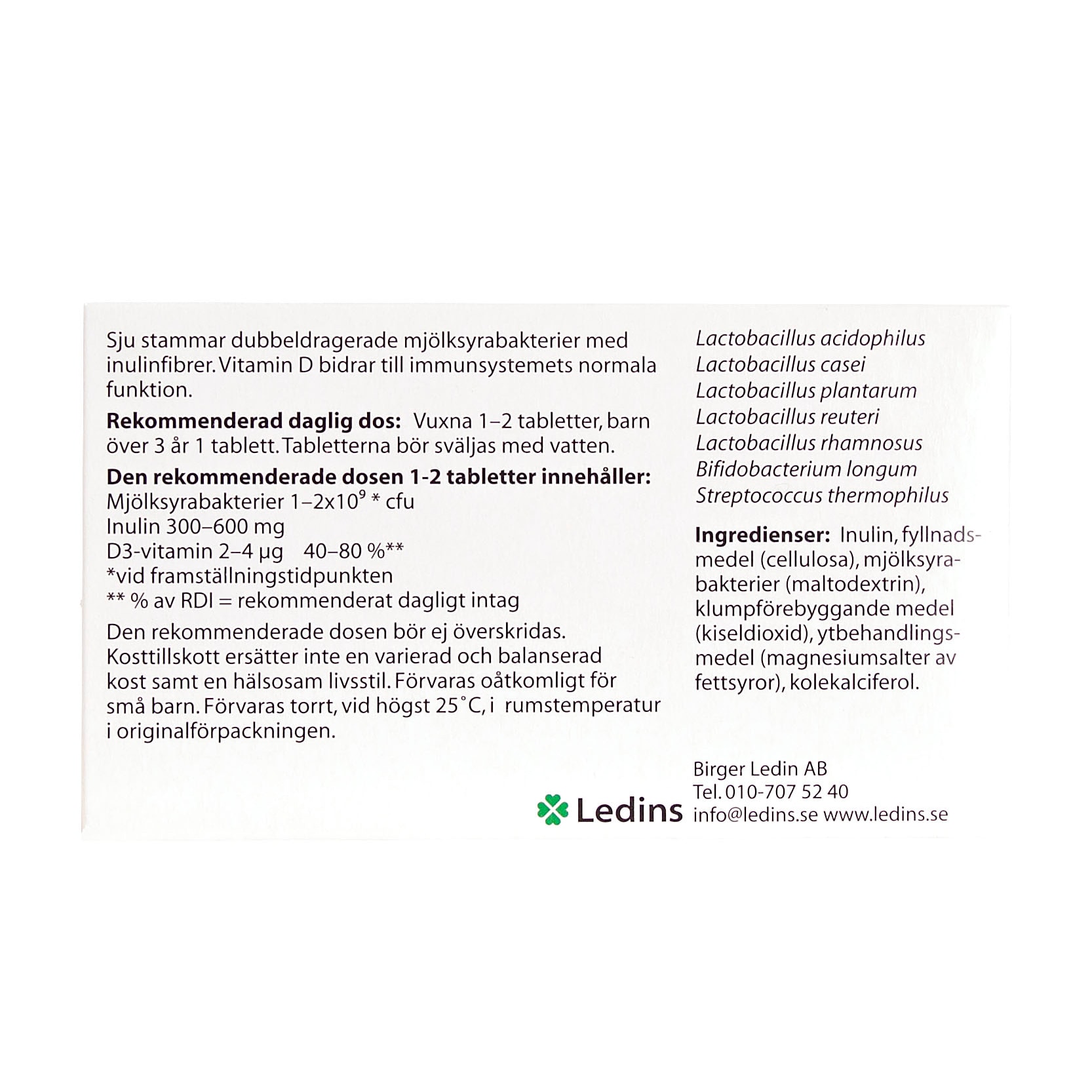 LactoLedin 100 tabletter