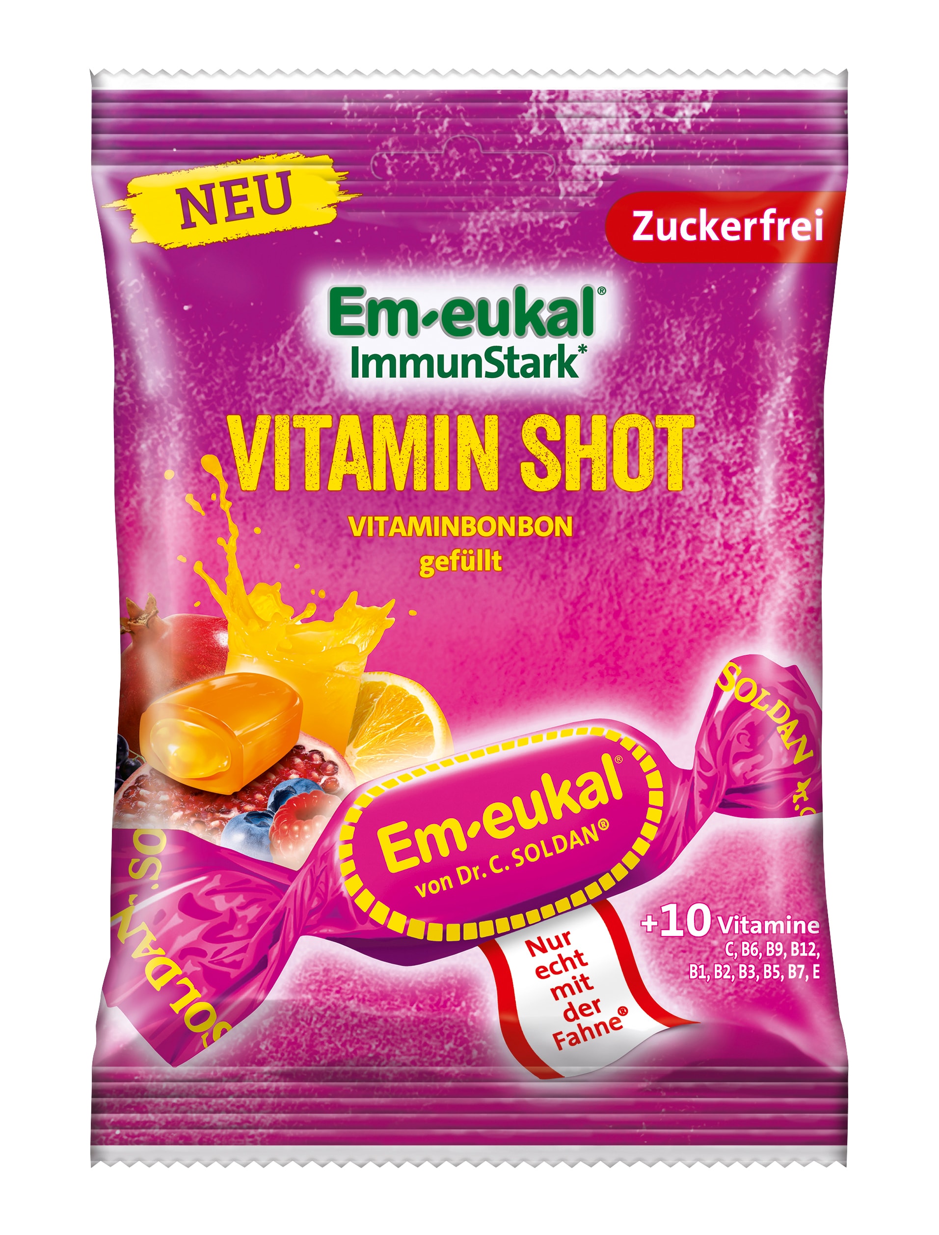 Vitamin Shot Fyllda Halstabletter 75g sockerfri 