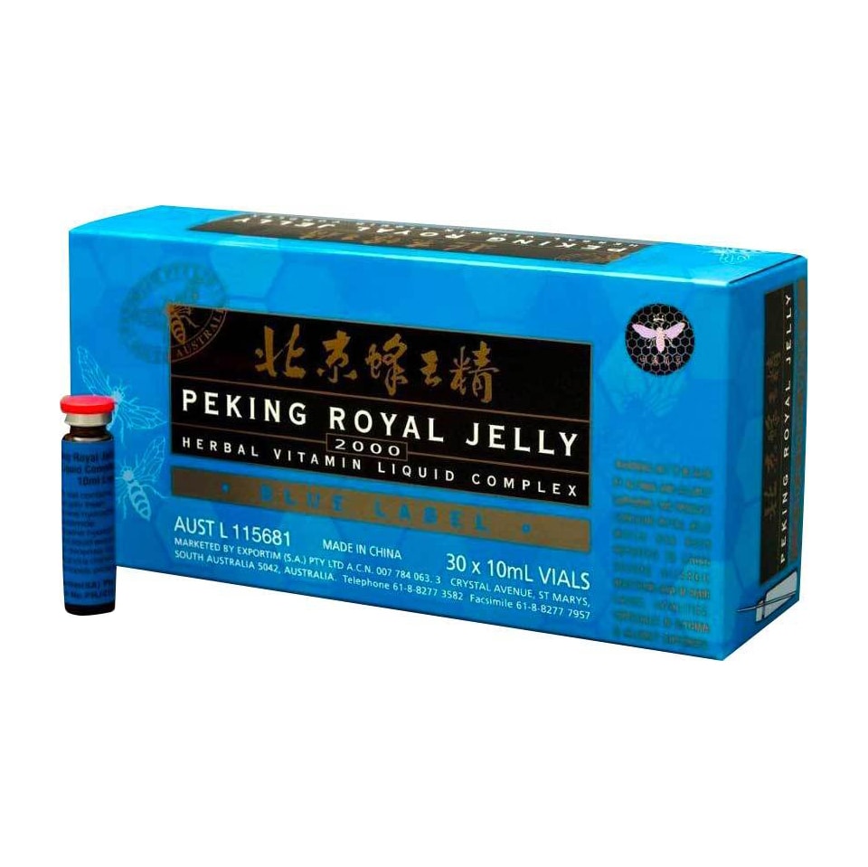 Peking Royal Jelly 2000mg 30amp Blå