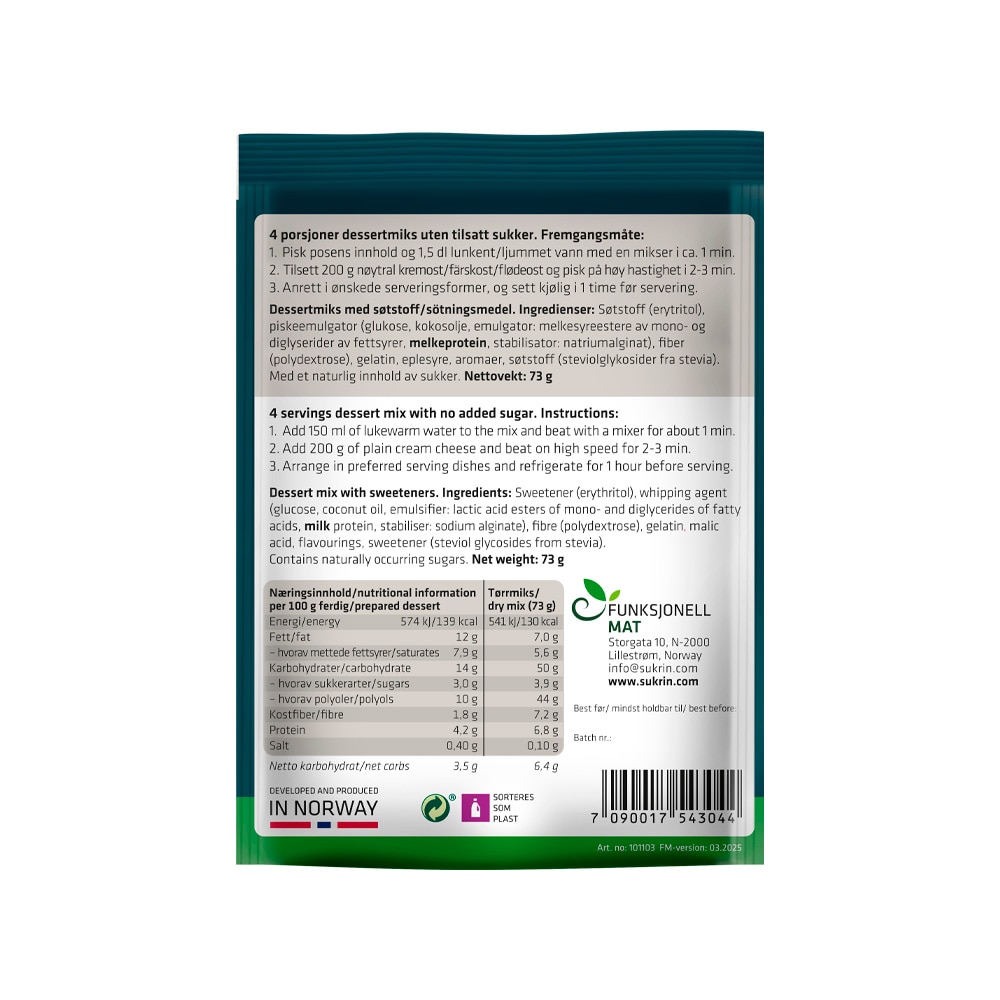 Sukrin Dessert mix 73g
