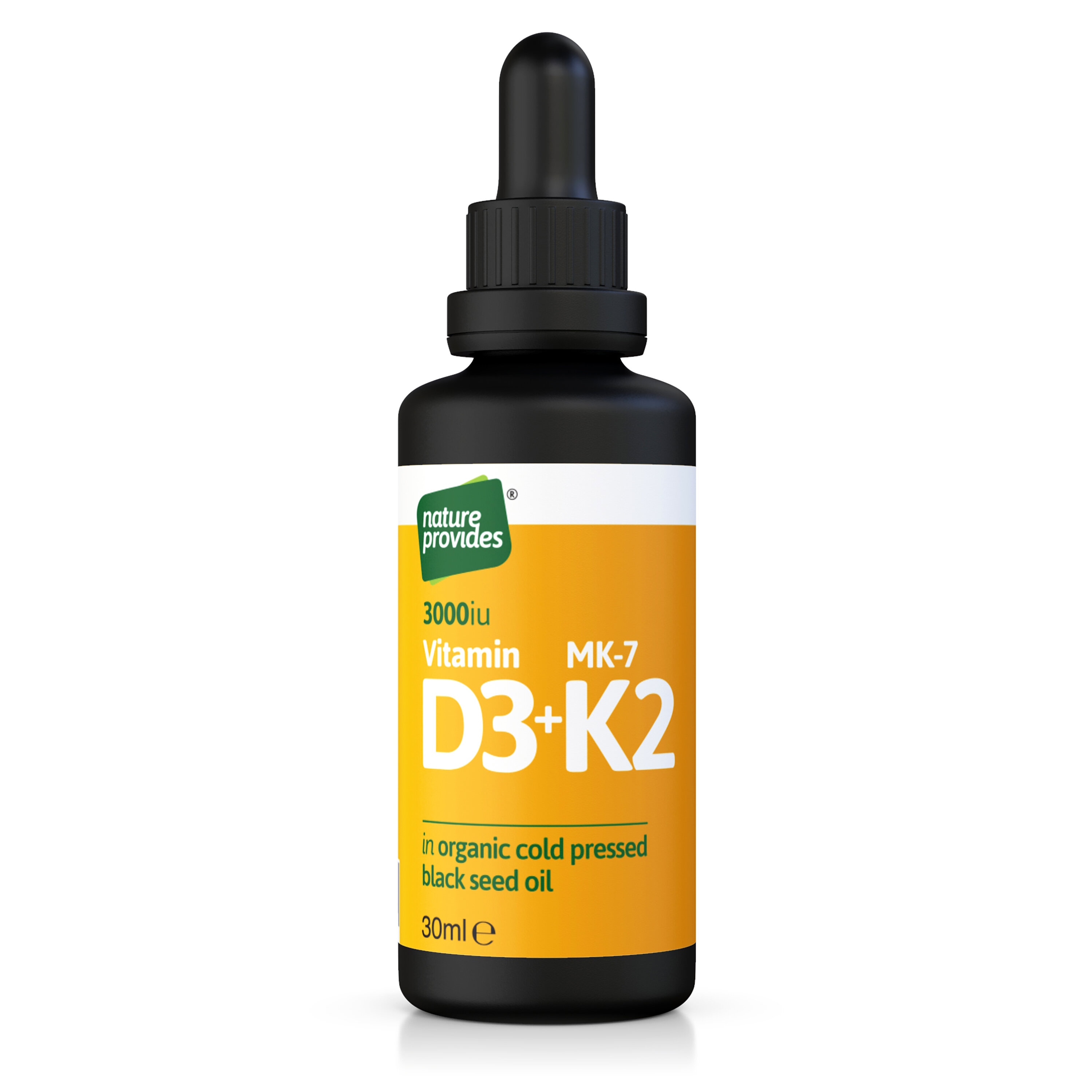 Vitamin D3+K2 in Organic Black Seed Oil 30ml