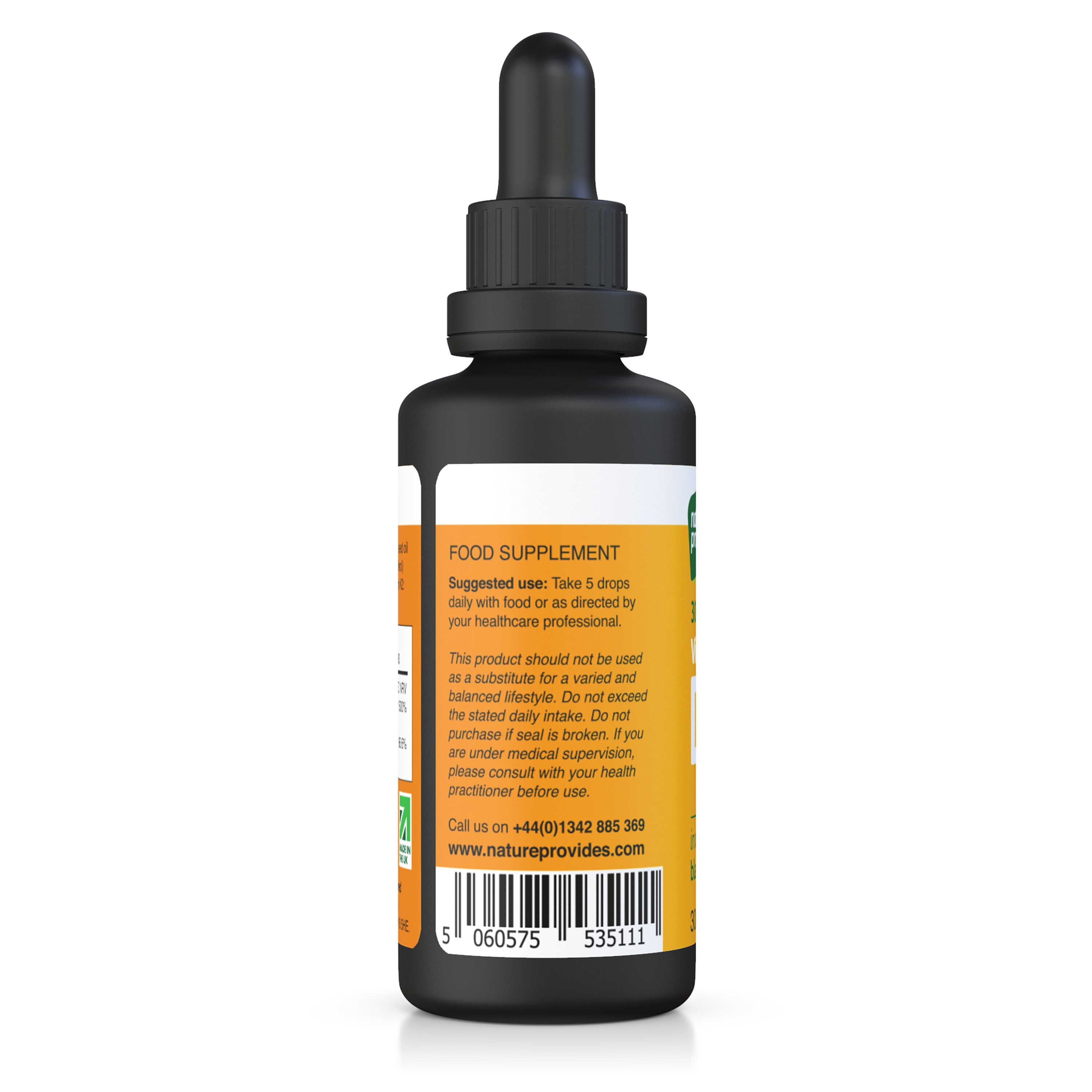 Vitamin D3+K2 in Organic Black Seed Oil 30ml