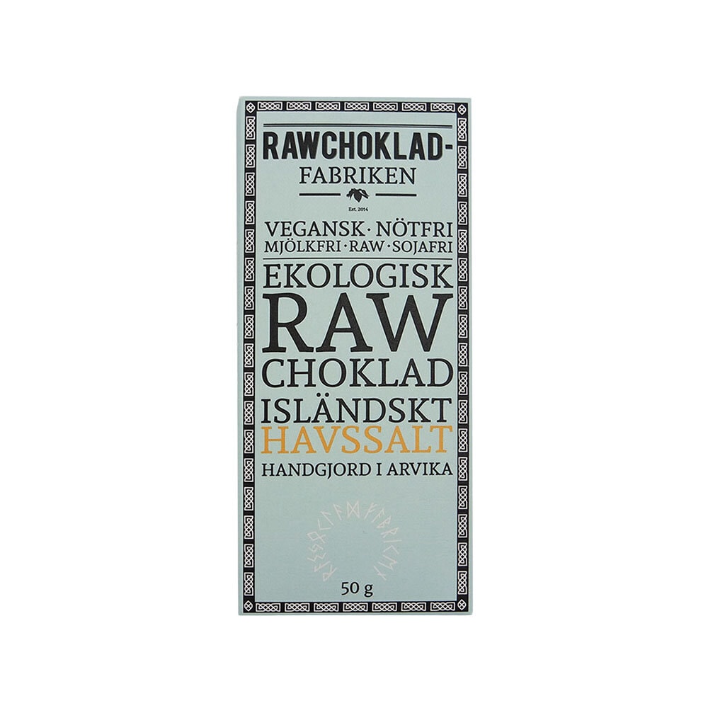 Choklad RAW Isländskt Havssalt 50g