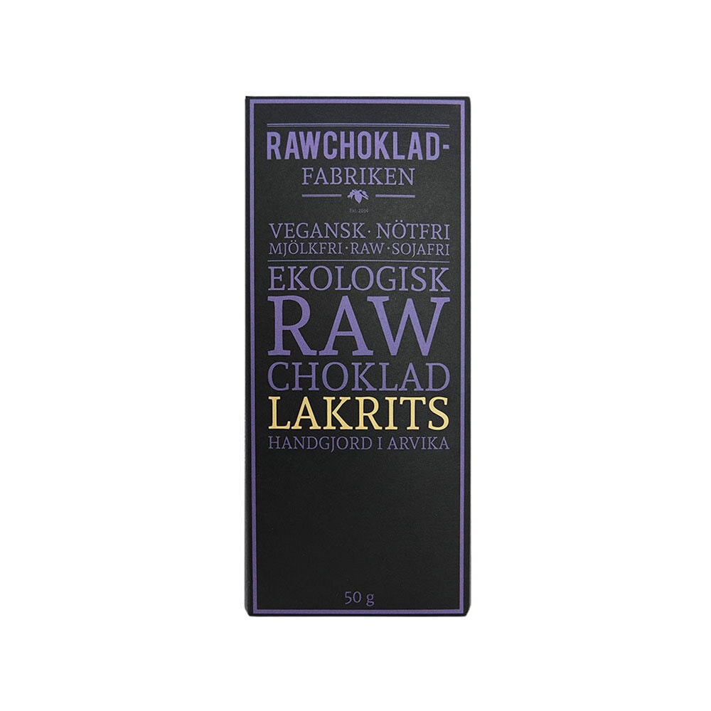 Choklad RAW Lakrits  50g