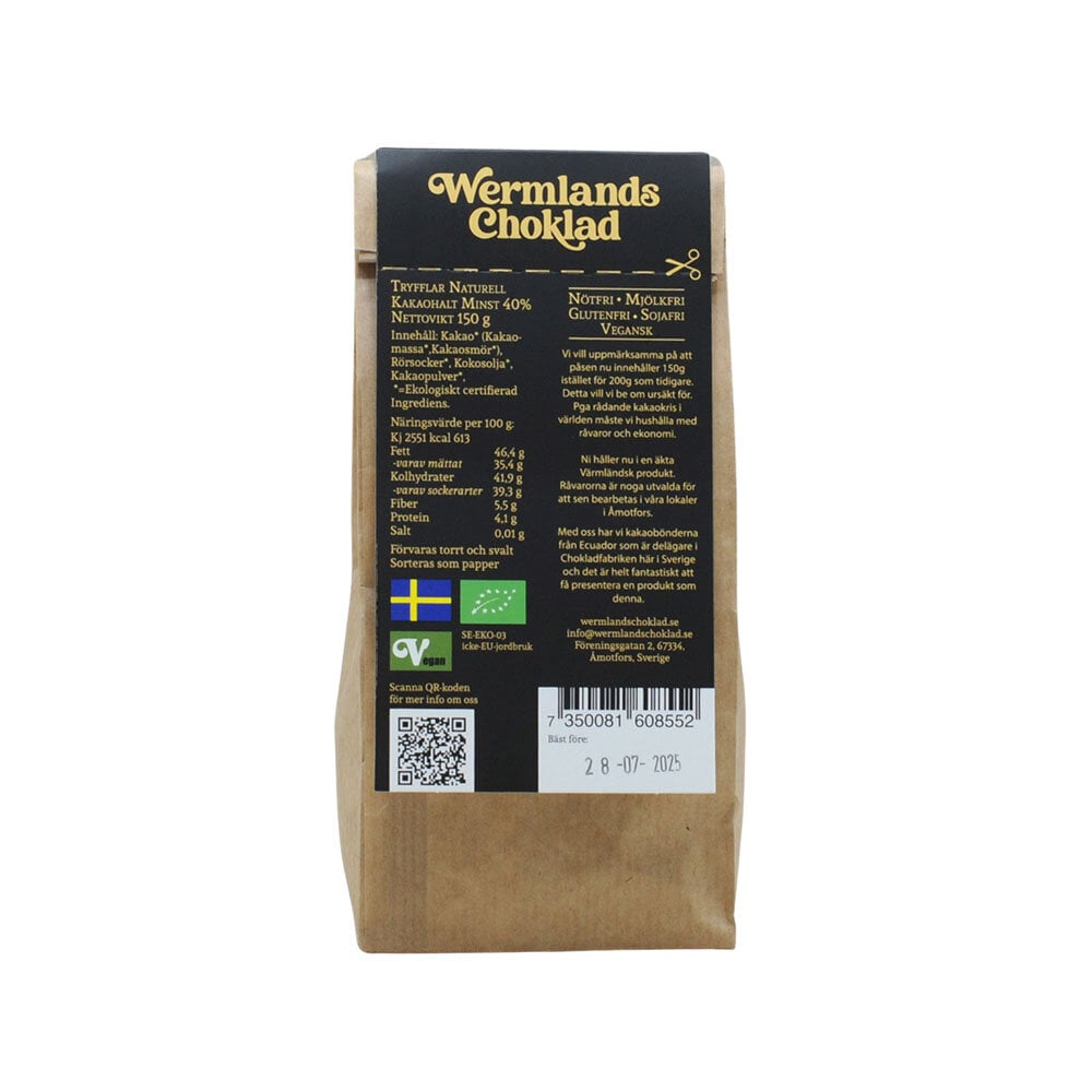 Choklad Tryfflar Naturell 150g