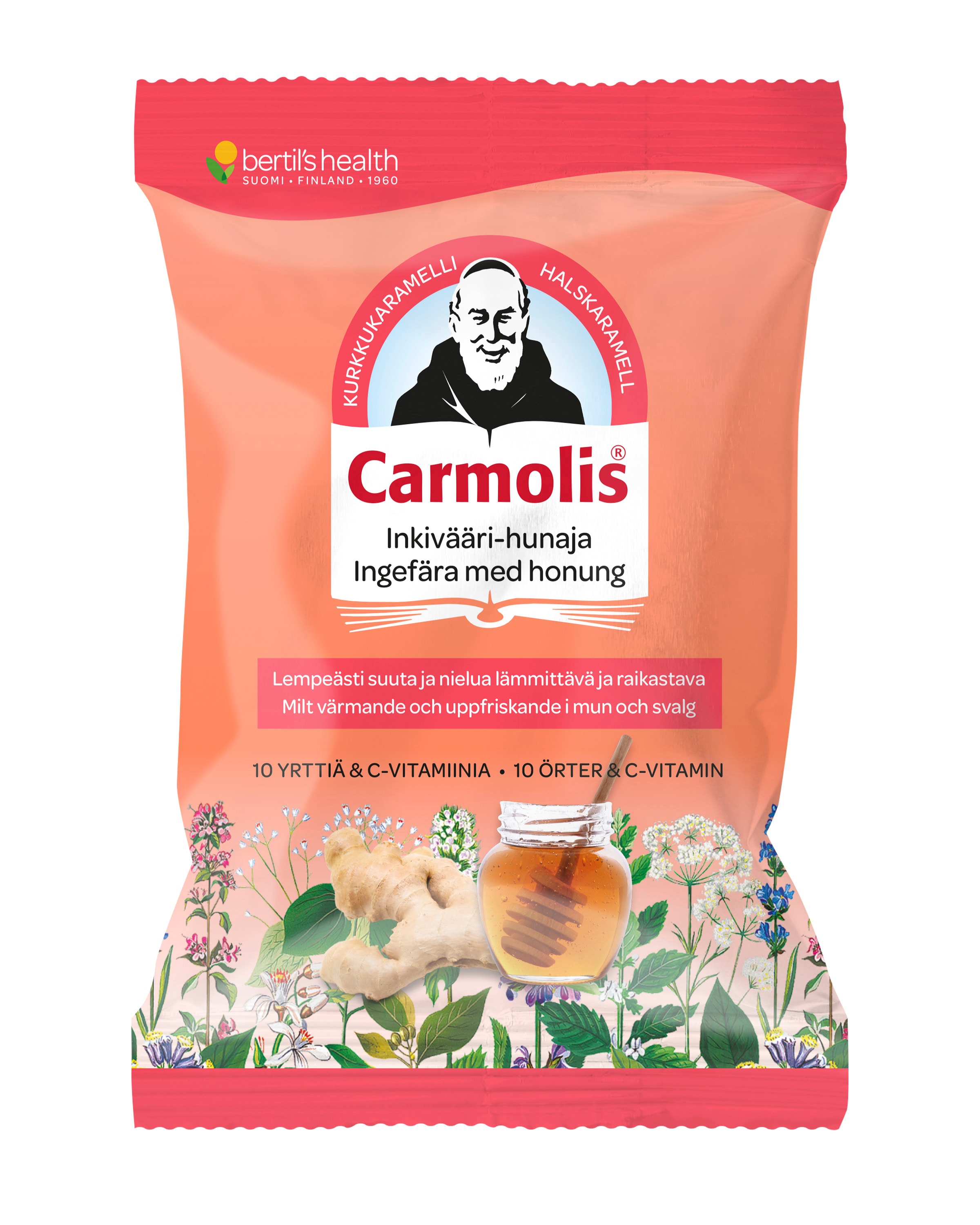Carmolis Örtkaramell Ingefära/Honung 72g
