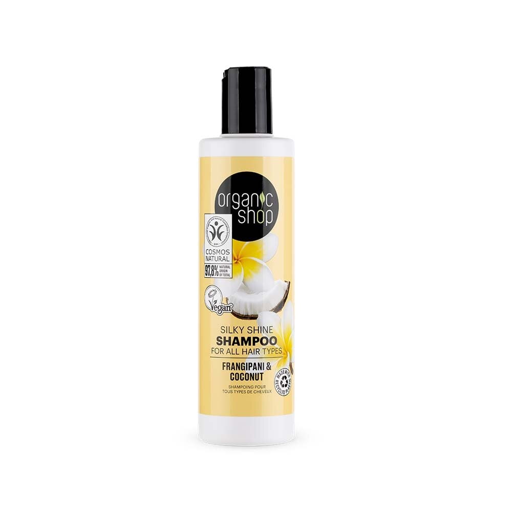 Silky Shine Shampoo For All Hair Types Frangipani and Coconut 280ml