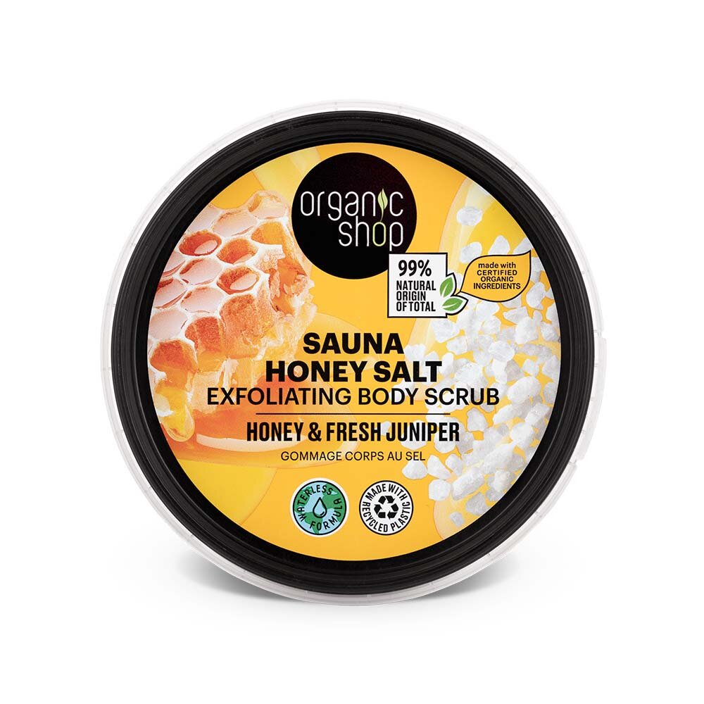 Sauna Honey Salt Exfoliating body scrub Honey & Fresh Juniper 250ml