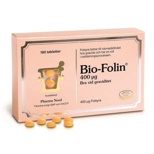 Bio-folin 400 mcg 180 tabletter
