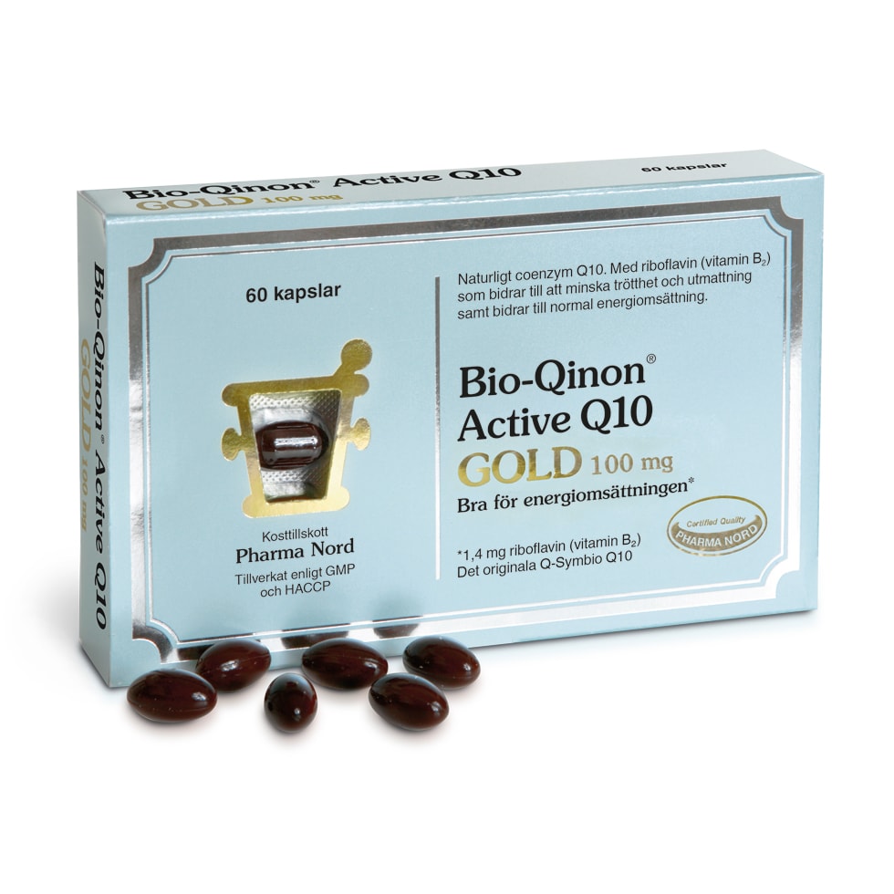 Bio-qinon Active Q10 Gold 100mg 60 kapslar
