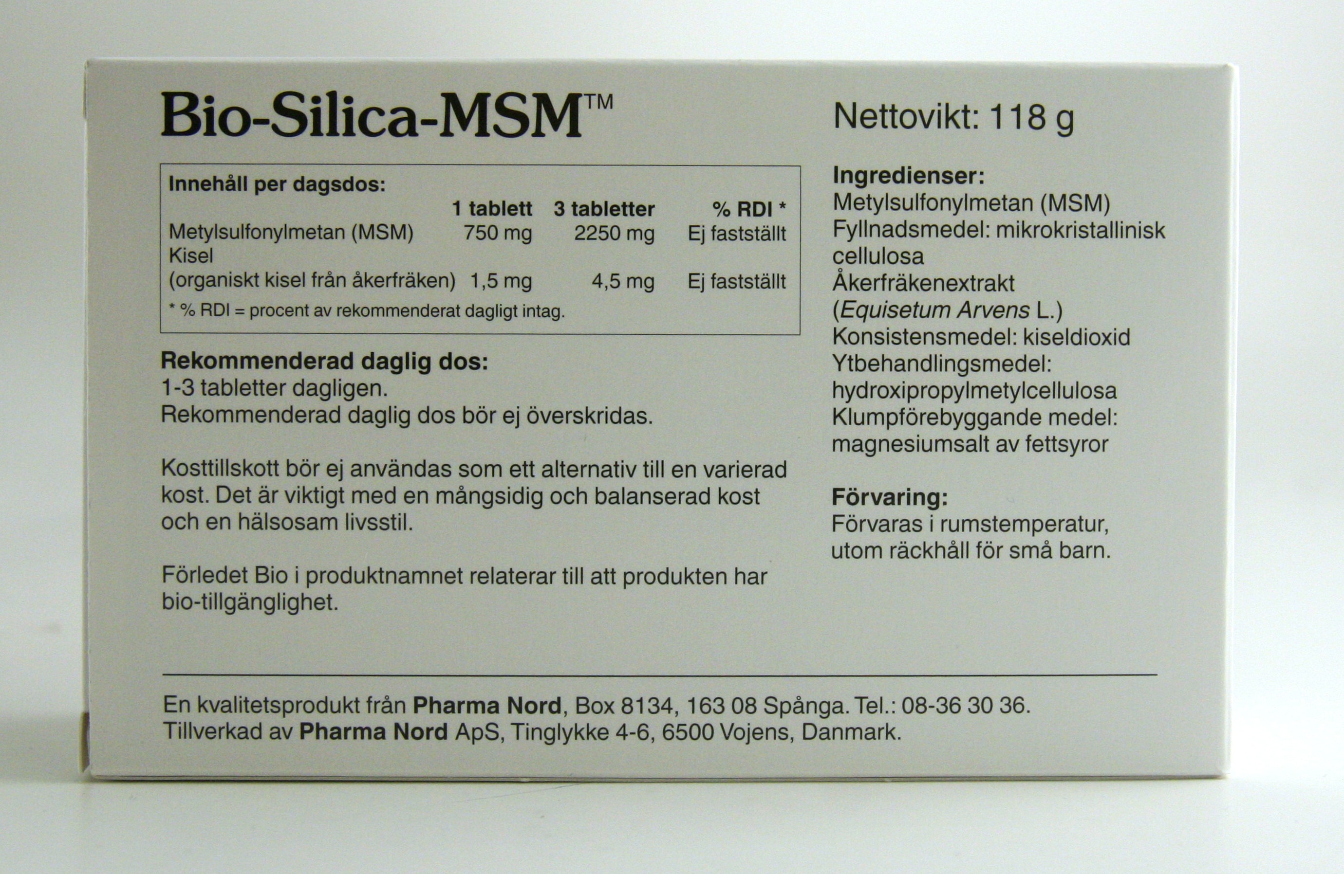 Bio-silica-msm 120 tabletter