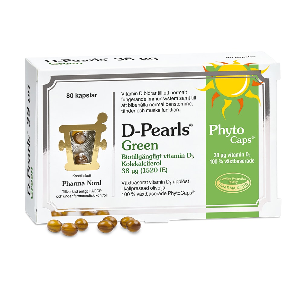 D-Pearls Green 38 µg 80 kapslar
