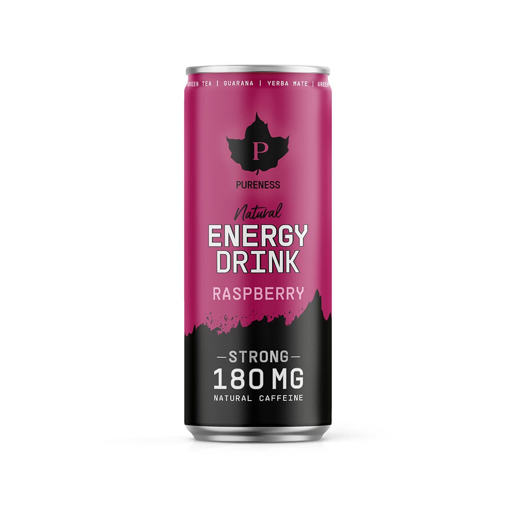 Natural Energy Drink Strong, Raspberry 330 ml