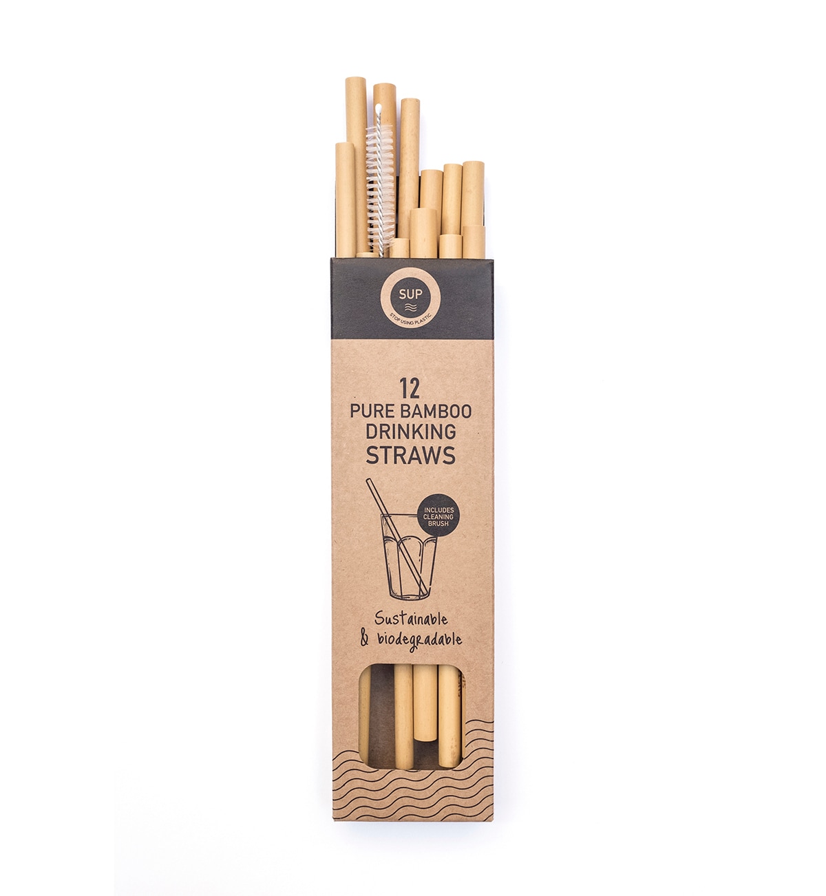 Sugrör Bambu 12-pack