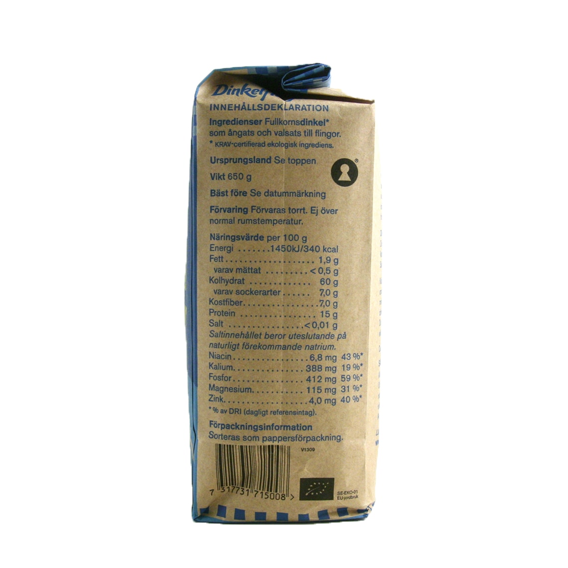 Dinkelflingor 650g