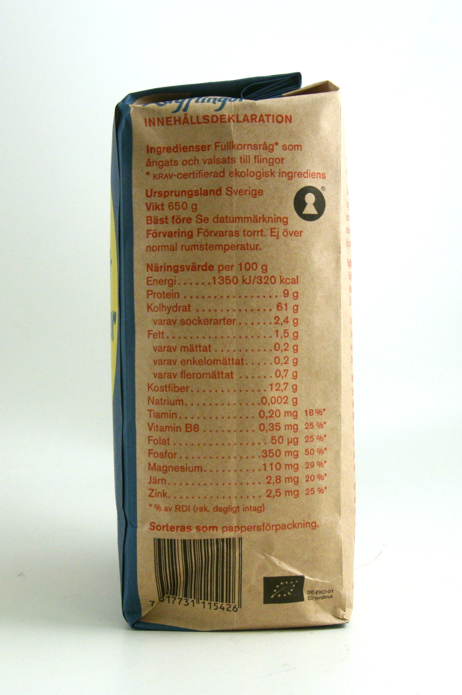 Rågflingor 650g