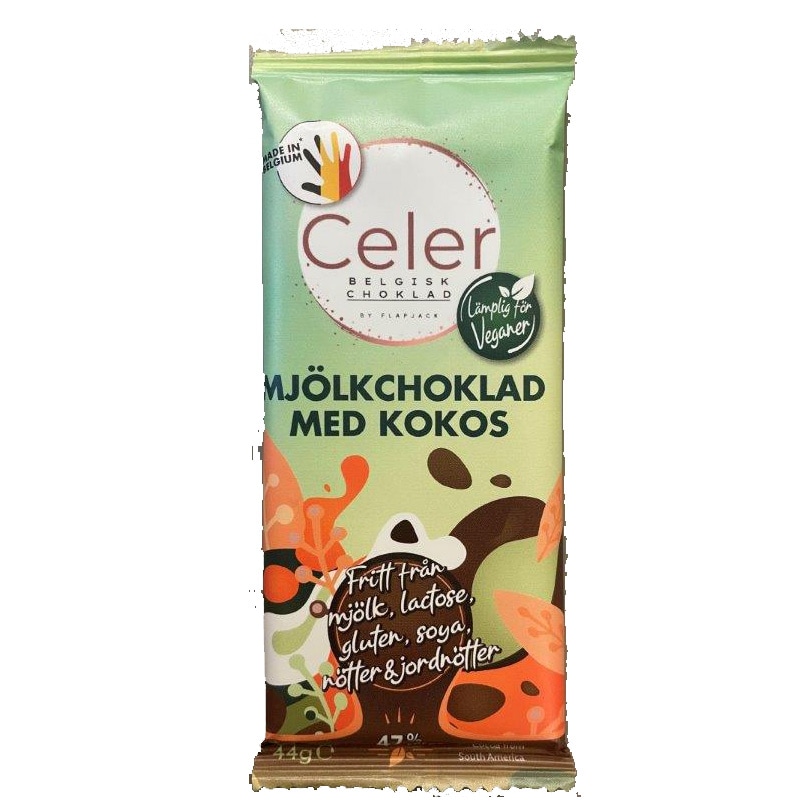 Belgisk Choklad Mjölk med Kokos 44g