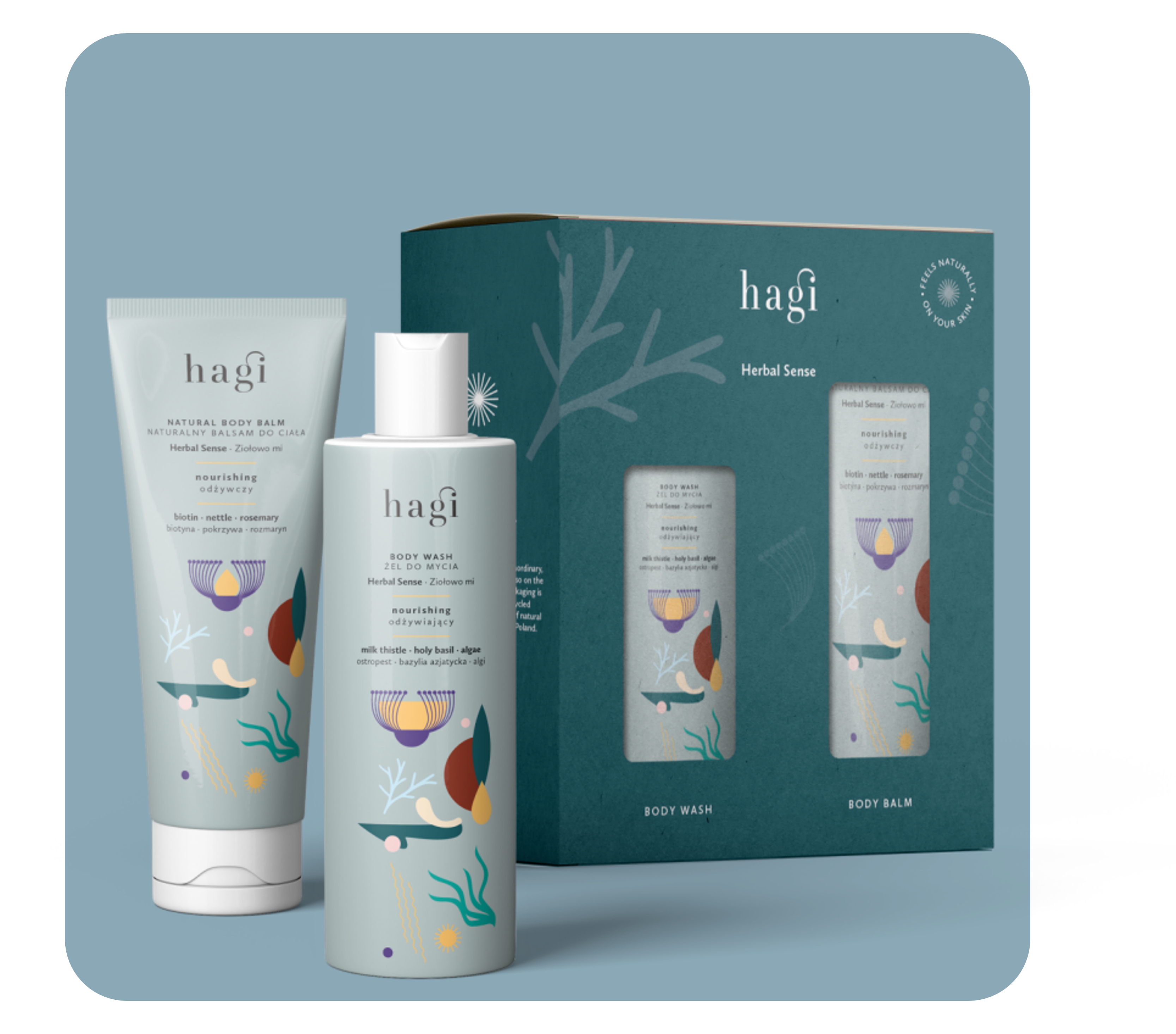 Hagi Giftset Herbal Sense Wash Gel + Body Balm