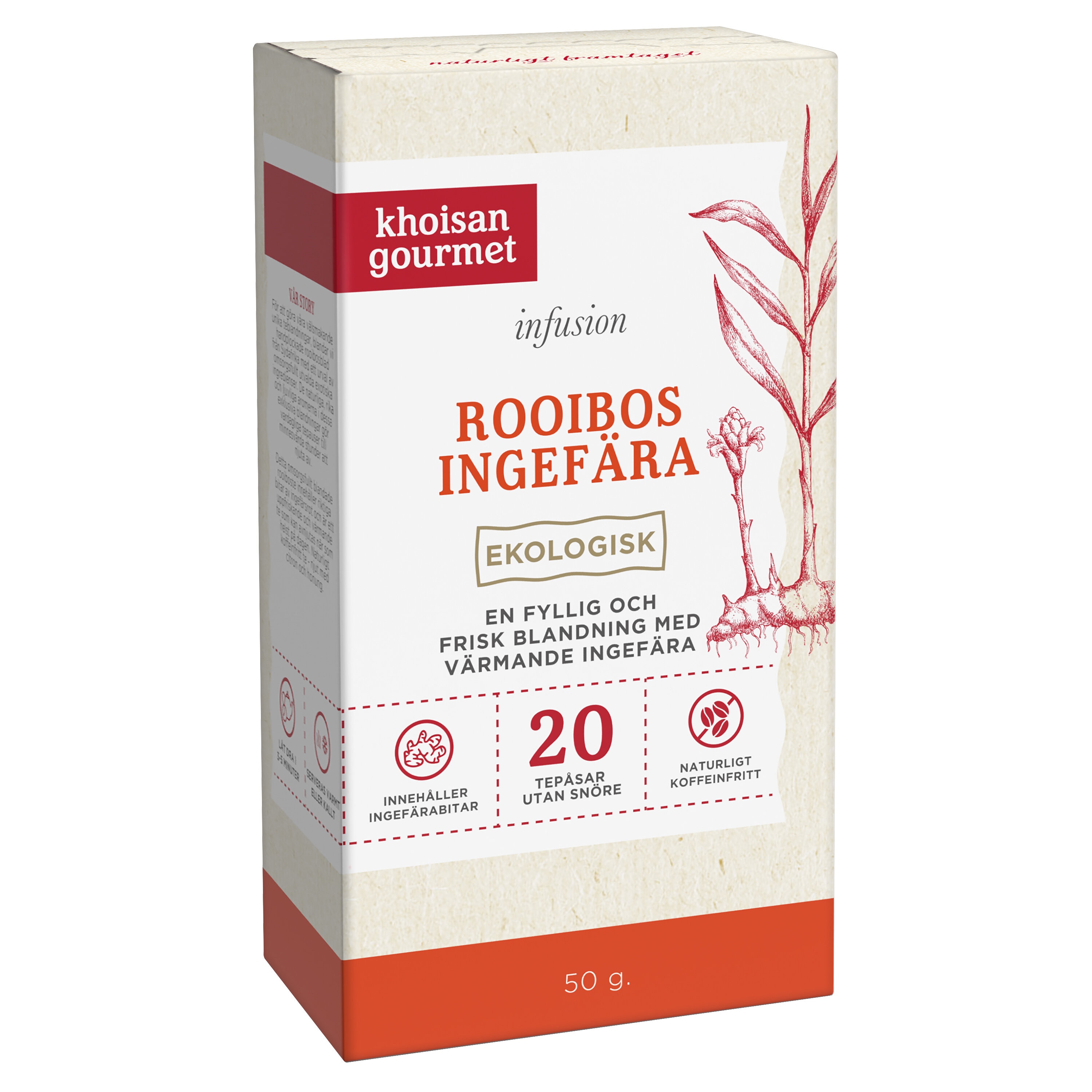 Khoisan Gourmet Rooibos IngefÃ¤ra 50g