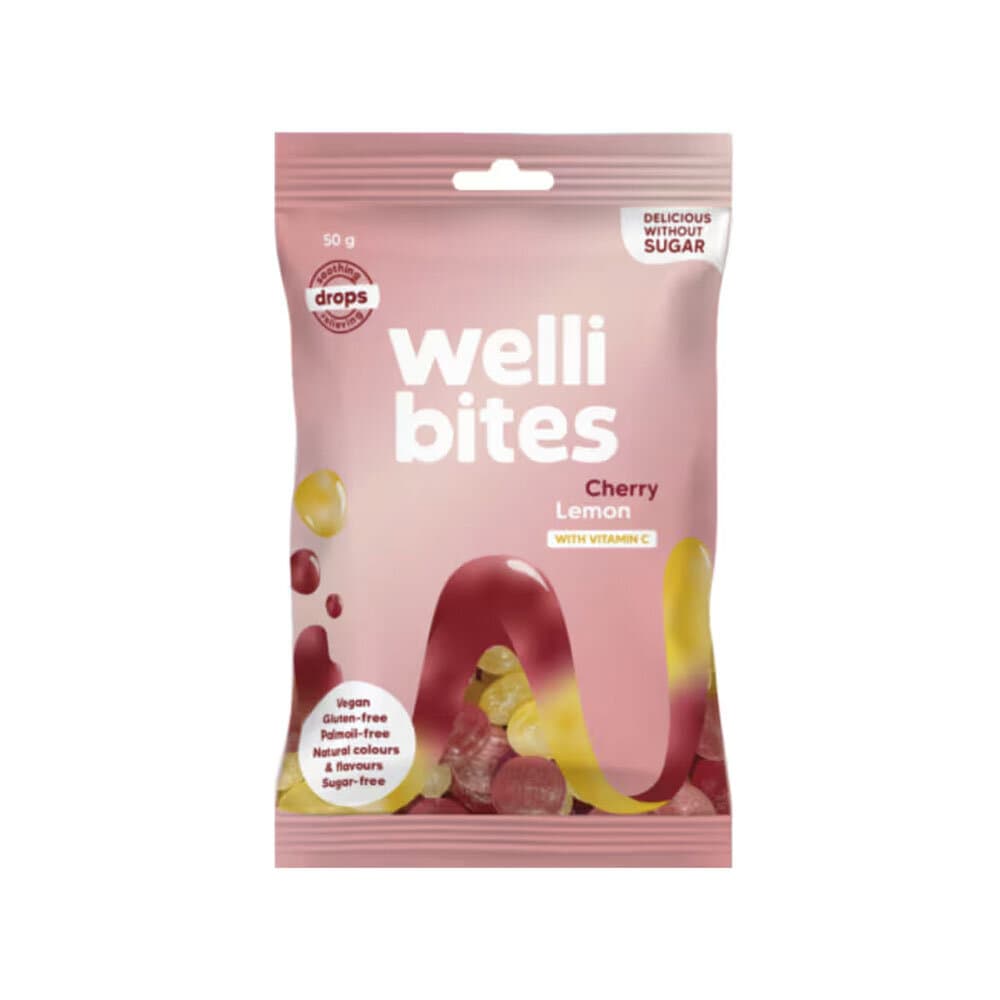 Wellibites Drops Cherry Lemon Vitamin C 50g
