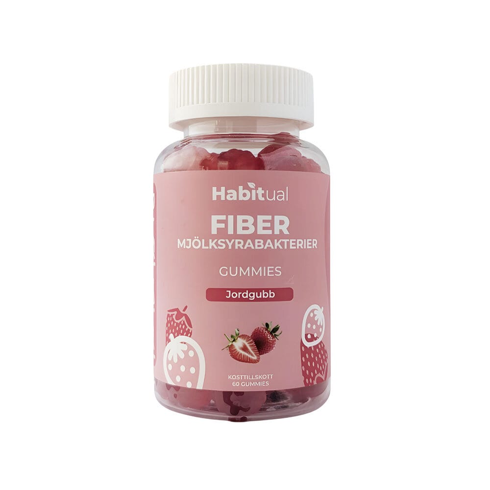 Fiber/Probiotika Gummies jordgubb 60st