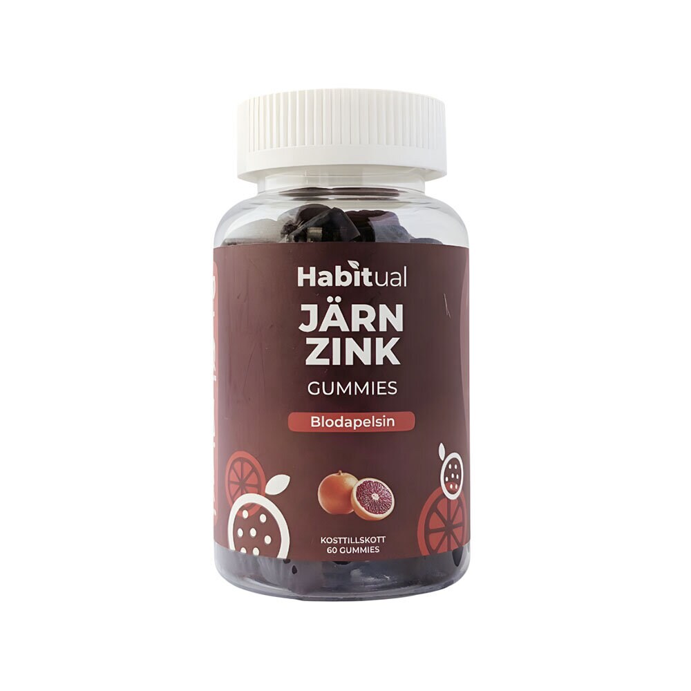 Zink + Järn gummies blodapelsin 60st