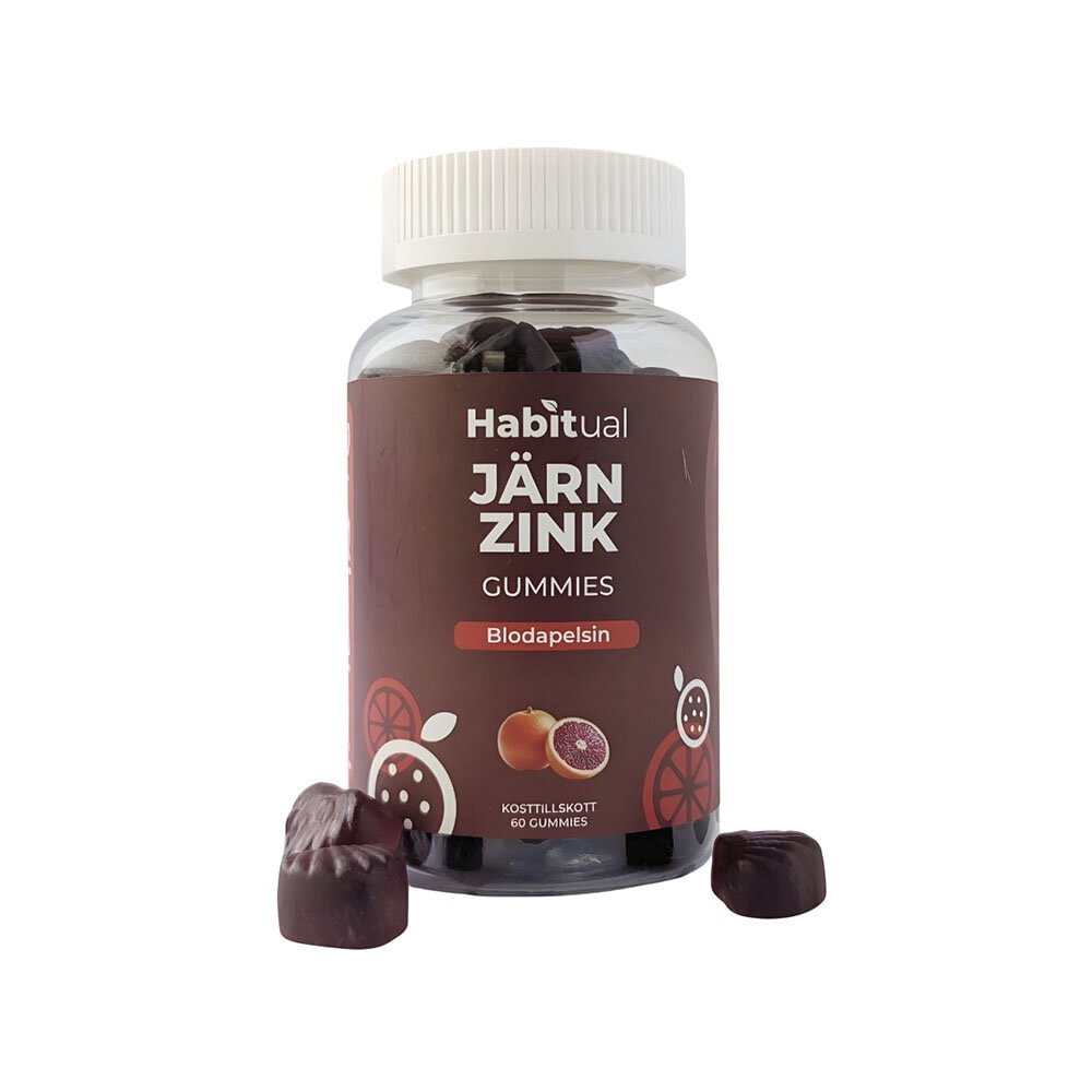 Zink + Järn gummies blodapelsin 60st
